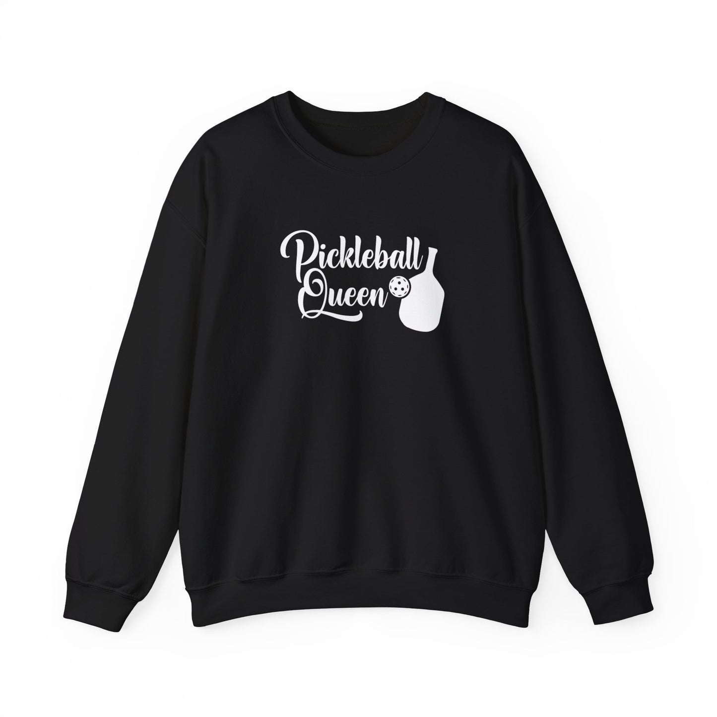 Women's Comfy Pickleball Sweatshirt - Pickleball Queen Black