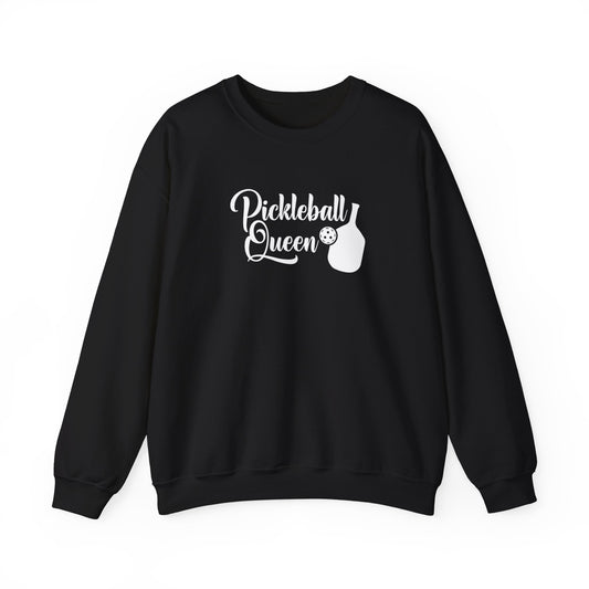 Women's Comfy Pickleball Sweatshirt - Pickleball Queen Black