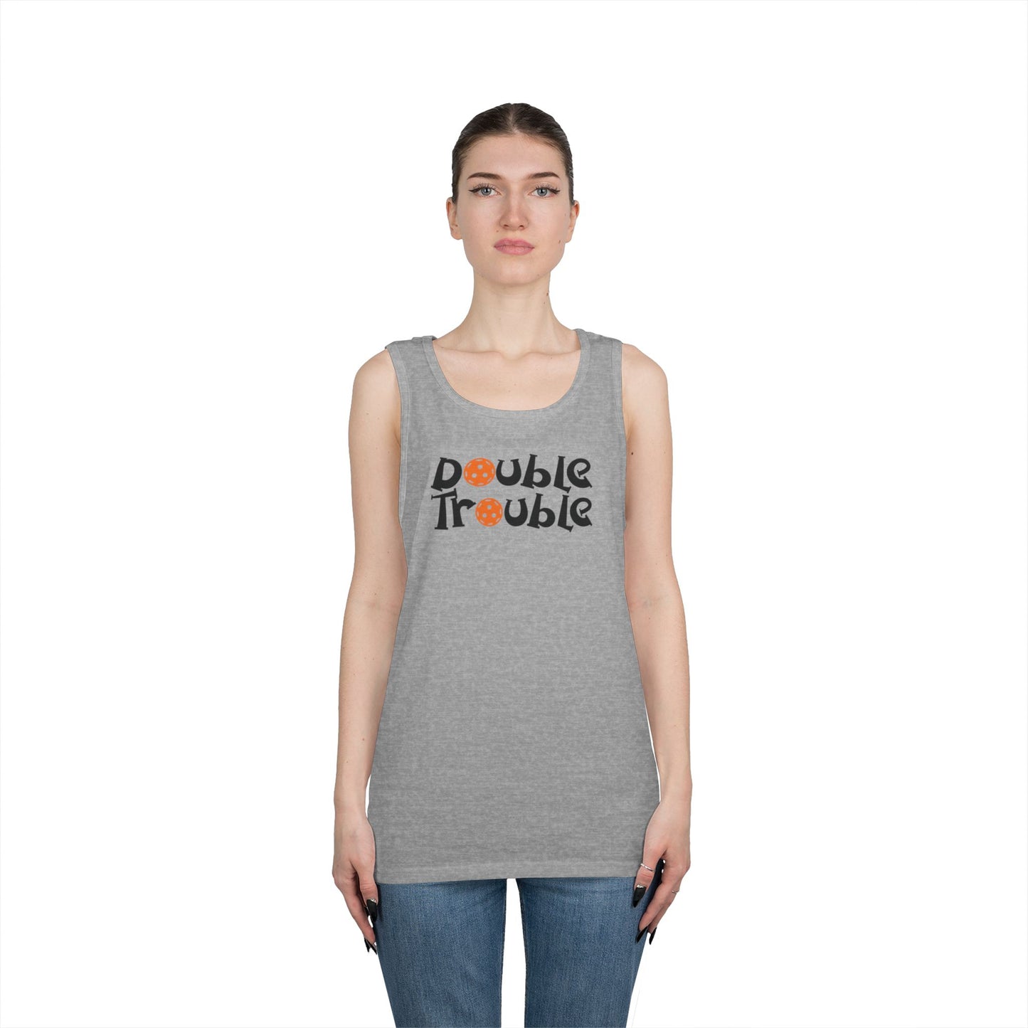 Women's Funny Pickleball Tank Top - Double Trouble