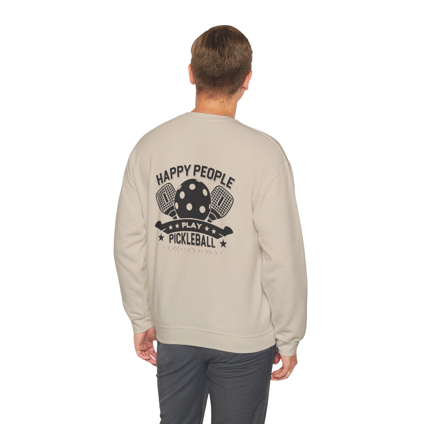Men's Cool Pickleball Sweatshirt - Happy People Play Pickleball