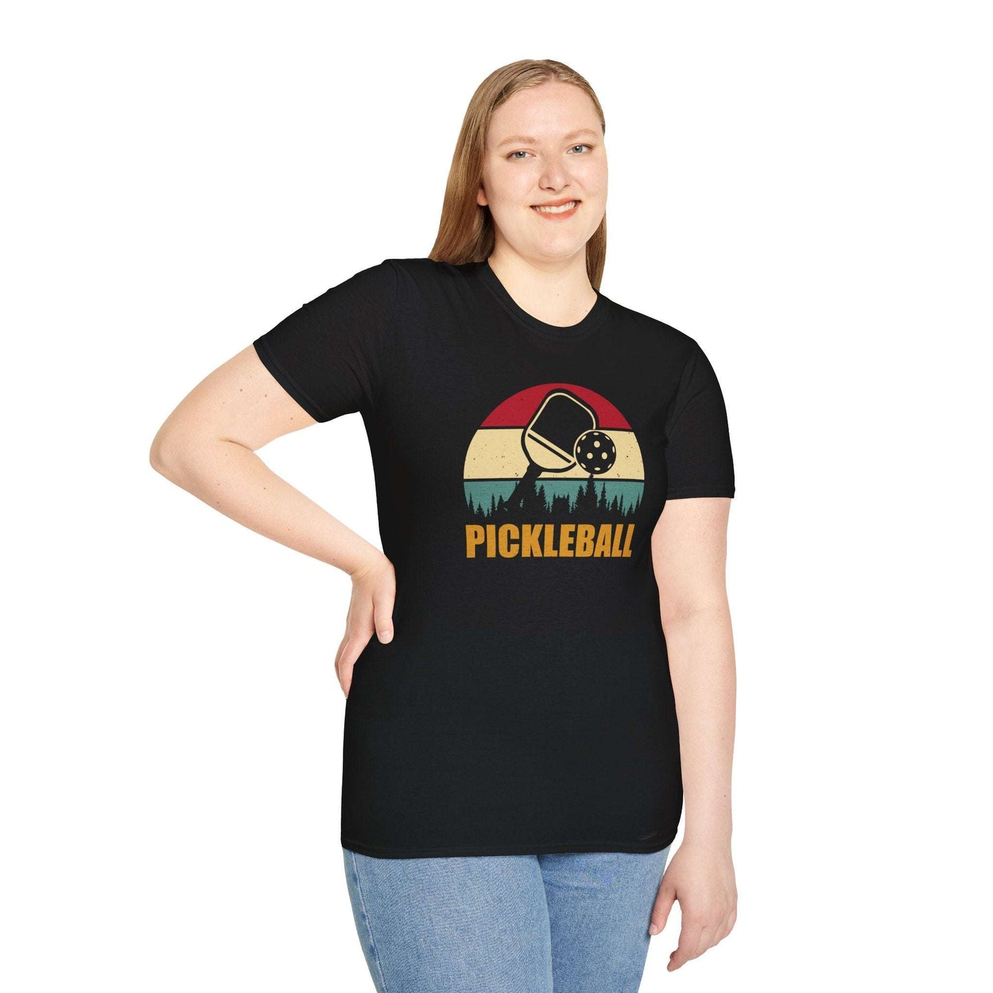 Women's Stylish Pickleball T-shirt - Pickleball Retro