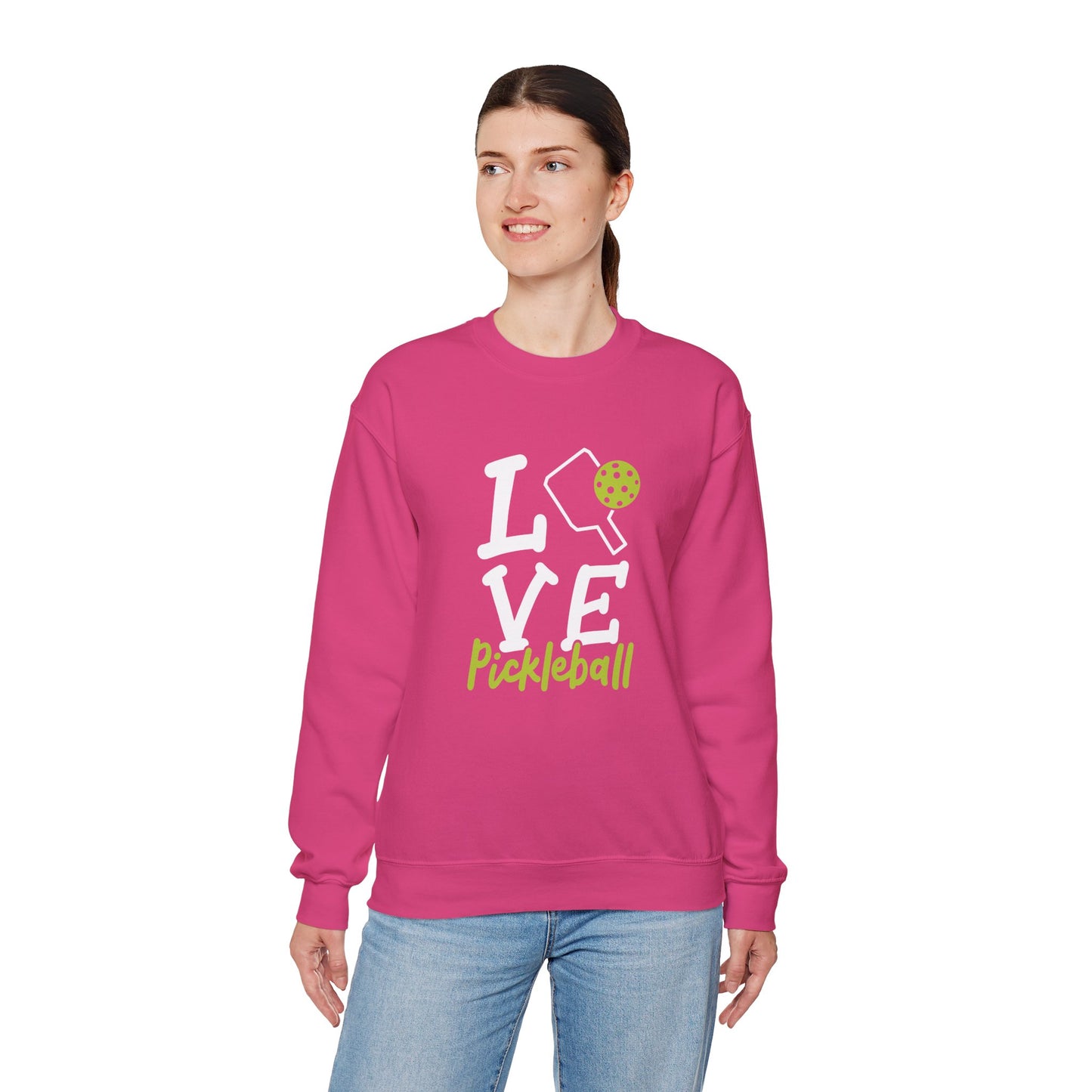 Women's Durable Pickleball Sweatshirt - Love Pickleball