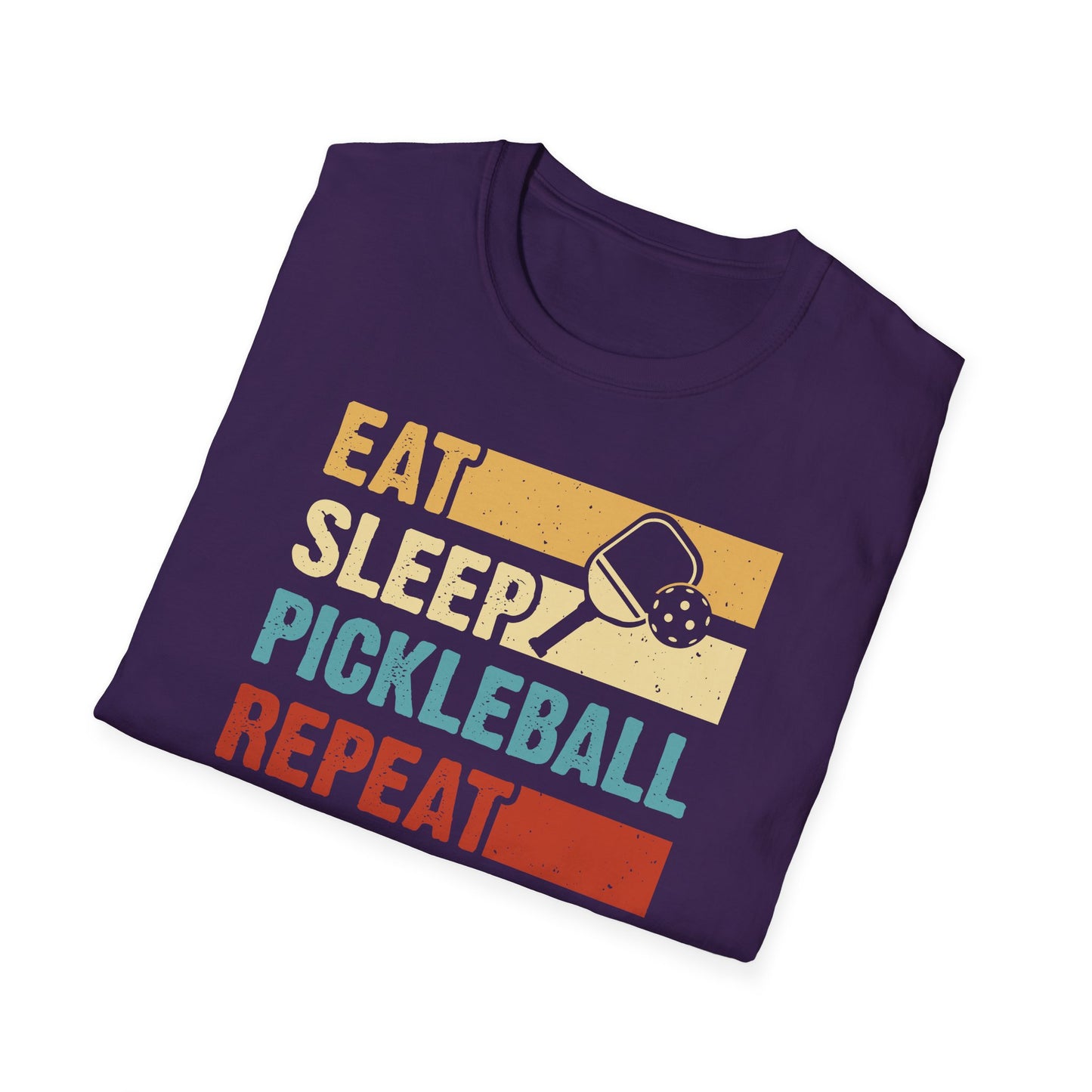Women's Funny Pickleball T-Shirt - Eat Sleep Pickleball Repeat Retro