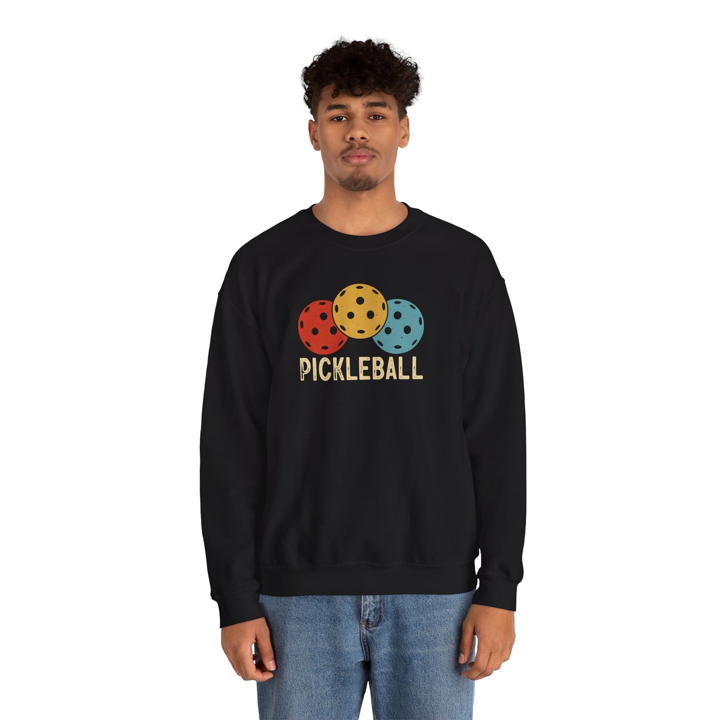 Men's Cool Pickleball Sweatshirt - Trio Pickleball Retro