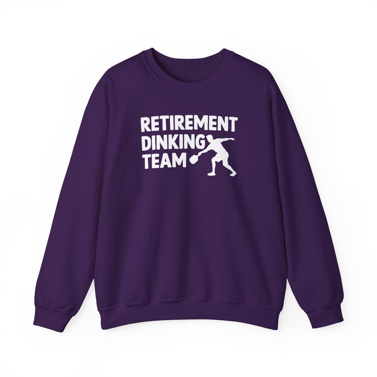 Men's Funny Pickleball Sweatshirt - Retirement Dinking Team Purple