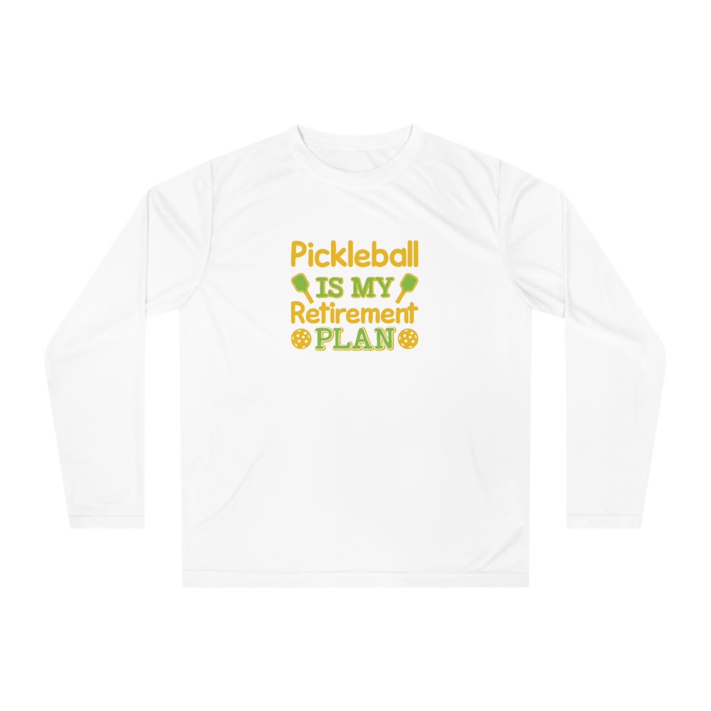 Men's Pickleball Long Sleeves top - Pickleball is my retirement plan White