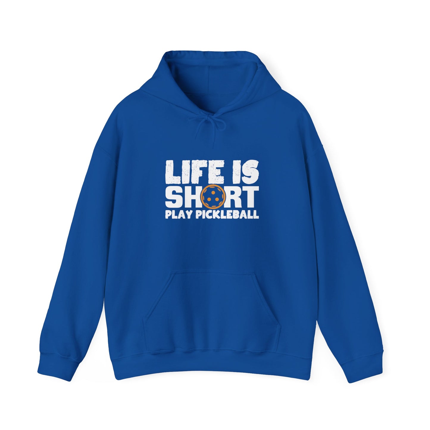Men's Funny Pickleball Hoodie - Life Is Short Play Pickleball Royal