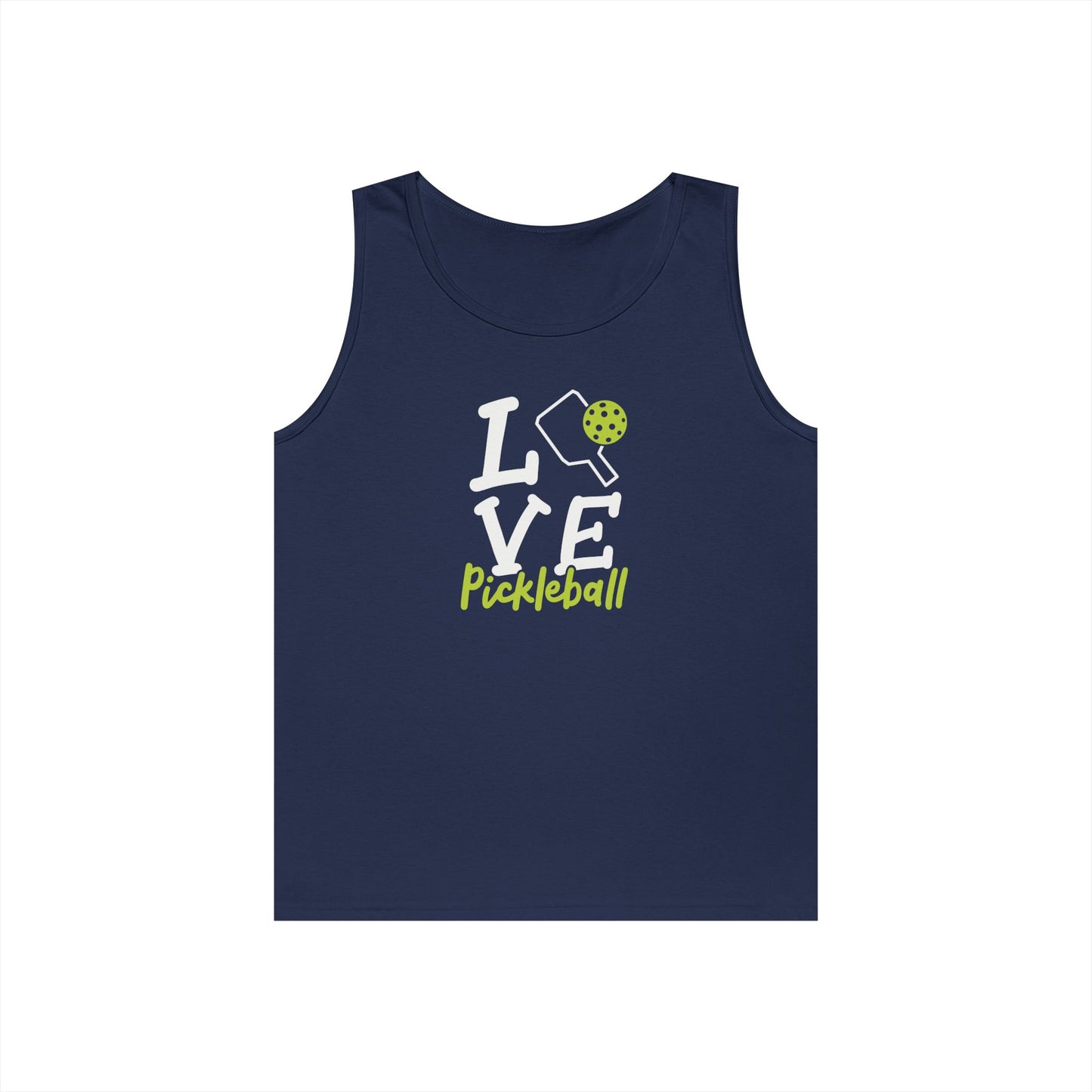 Women's Durable Pickleball Tank Top - Love Pickleball Navy