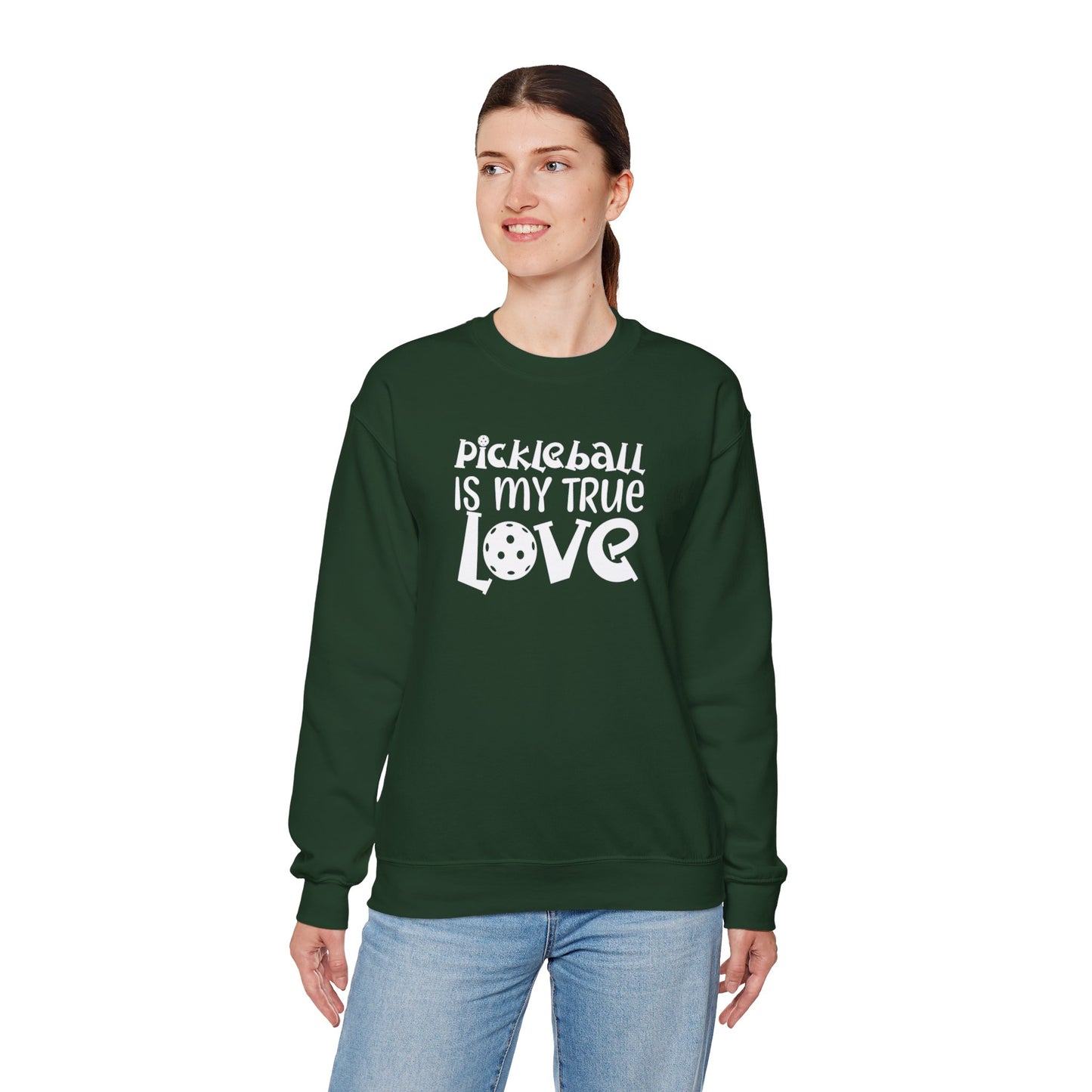 Women's Trendy Pickleball Sweatshirt - Pickleball is My True Love