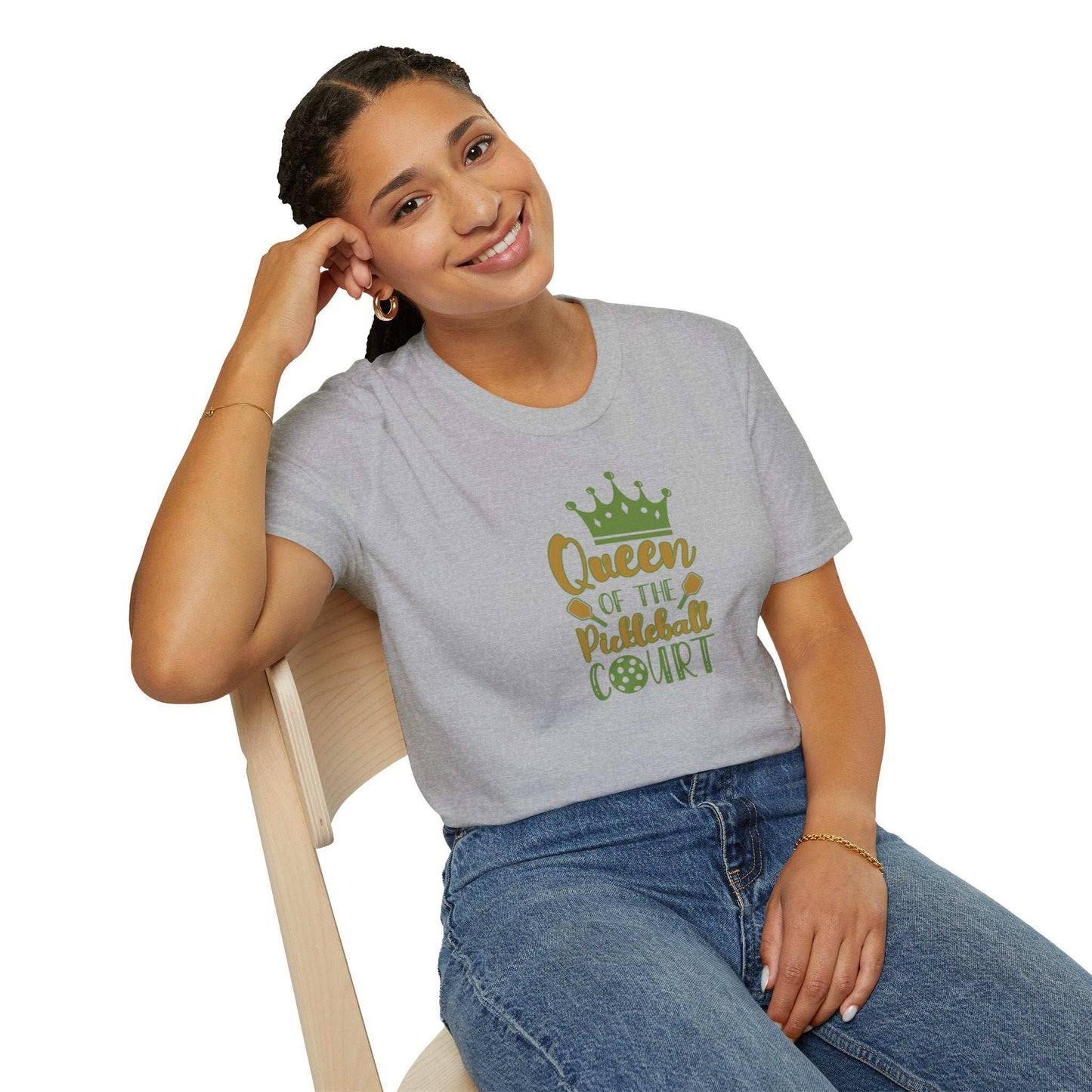 Women's Stylish Pickleball T-shirt - Queen of the Pickleball Court