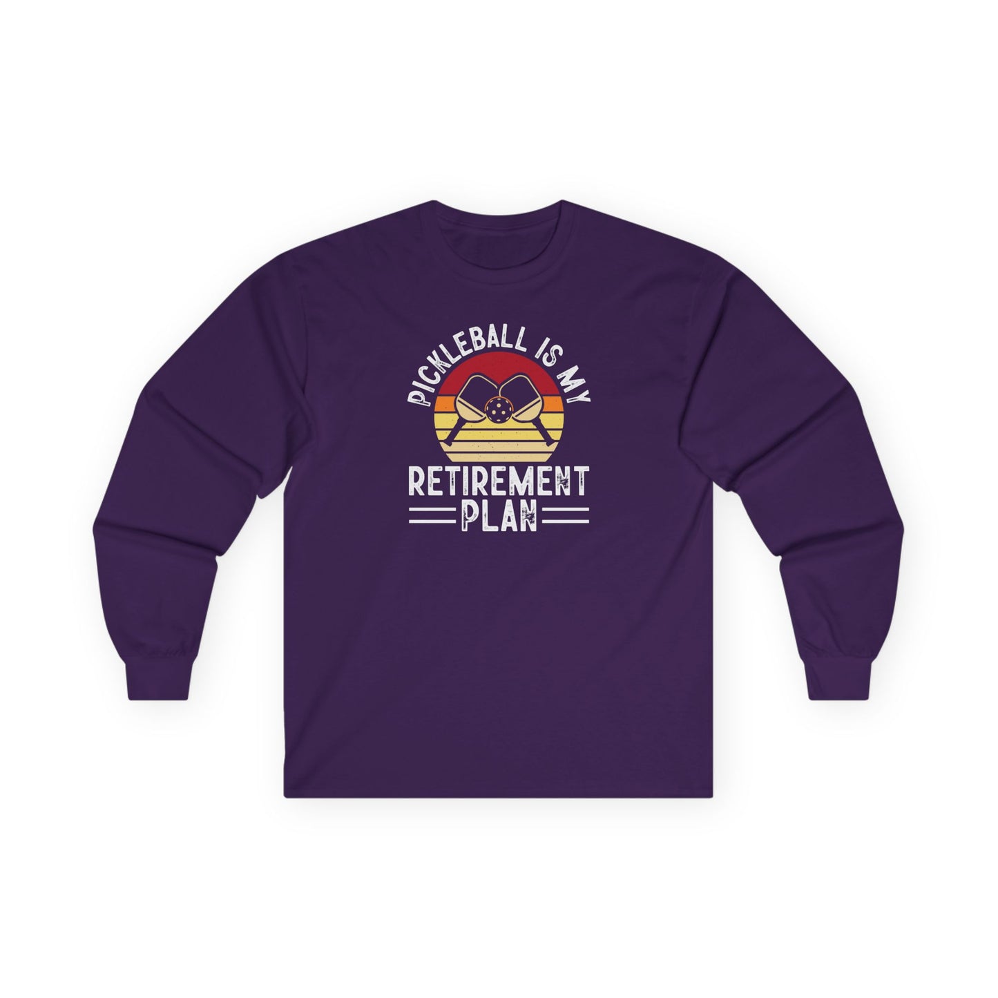 Men's Pickleball Long Sleeves top - Pickleball Is My Retirement Plan Purple