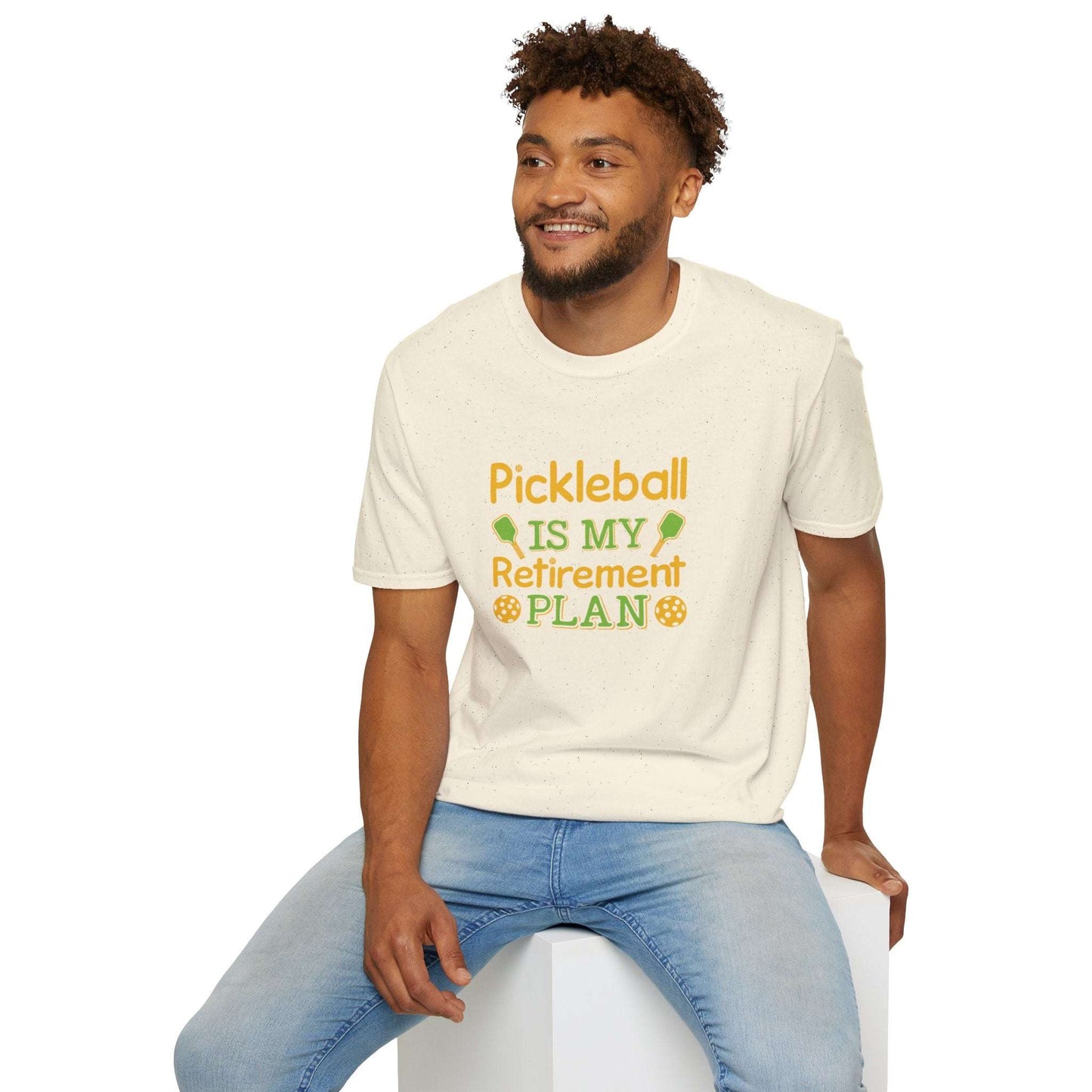 Men's Quirky Pickleball T-shirt - Pickleball Is My Retirement Plan