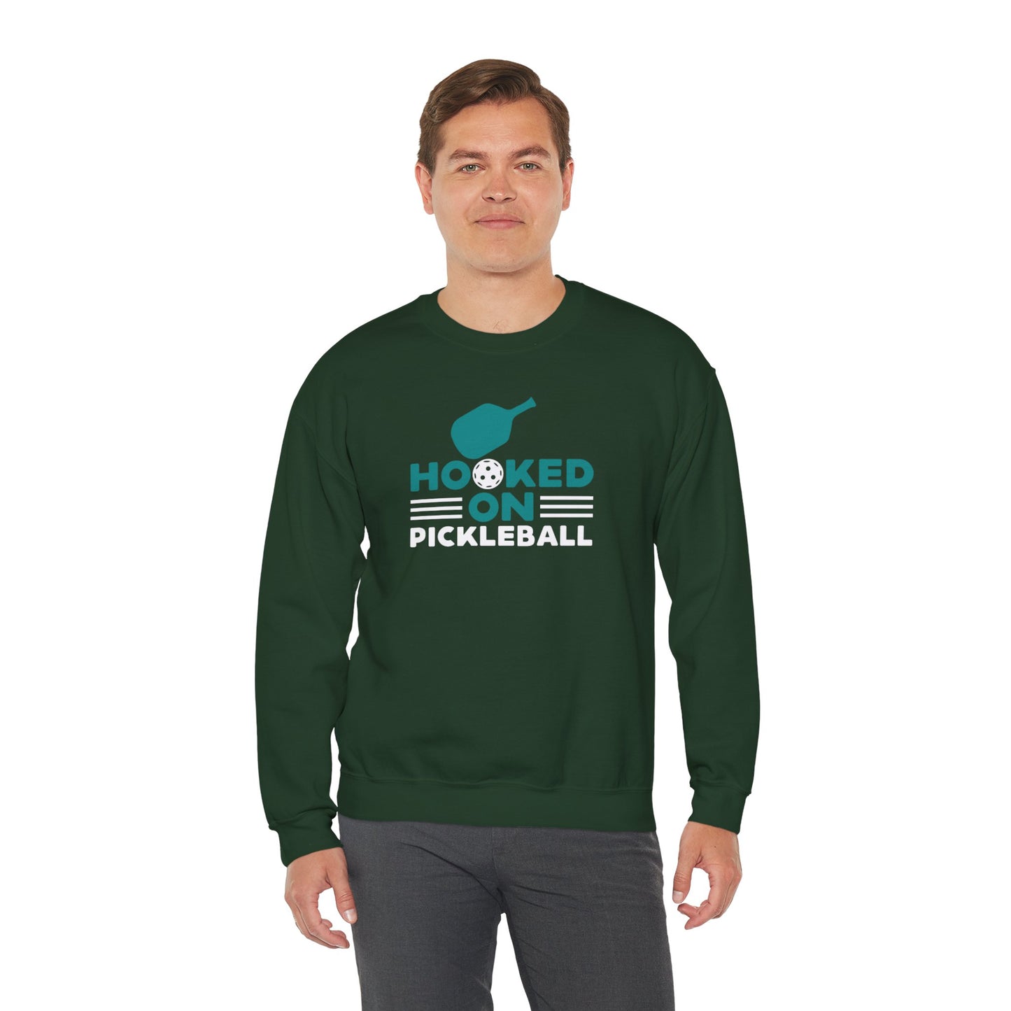 Men's Cool Pickleball Sweatshirt - Hooked on Pickleball