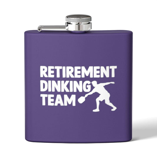 Pickleball Sporty Flask - Retirement Dinking Team Purple