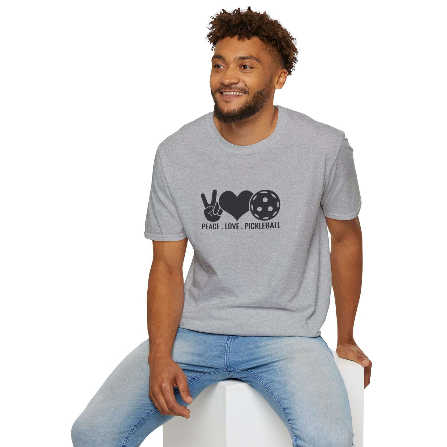 Men's Lightweight Pickleball T-shirt - Peace, Love, Pickleball
