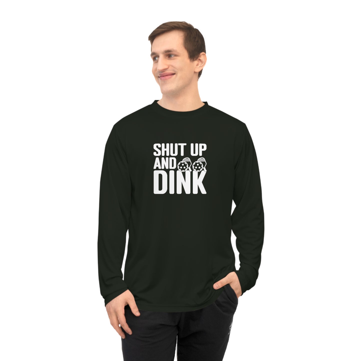 Men's Unique Pickleball Long Sleeves top - Shut Up and Dink