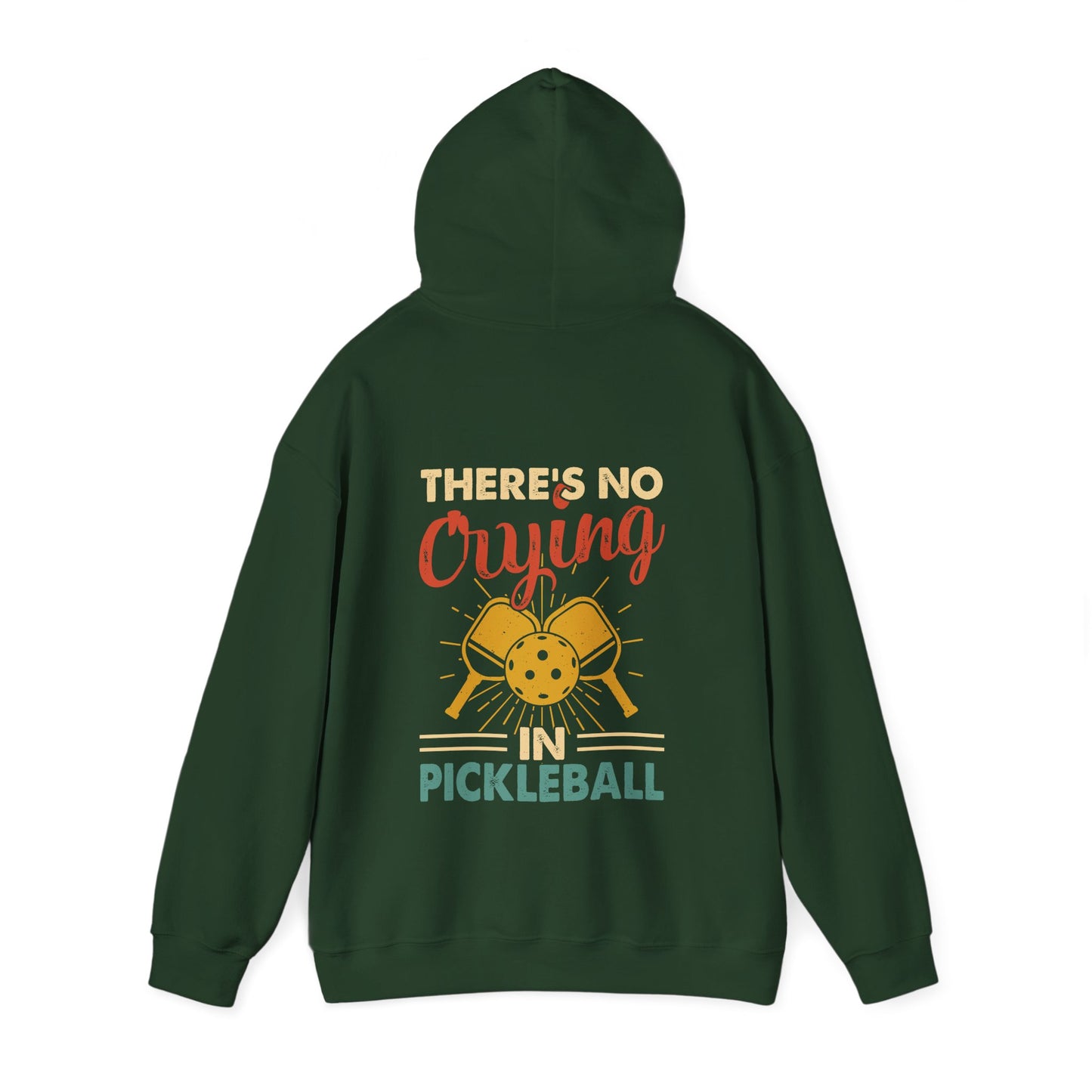 Men's Bold Pickleball Hoodie - There's No Crying in Pickleball