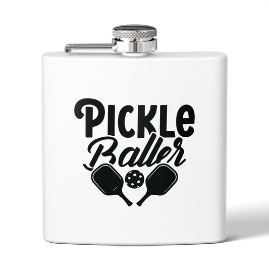 Pickleball Unique Flask - Pickleballer White