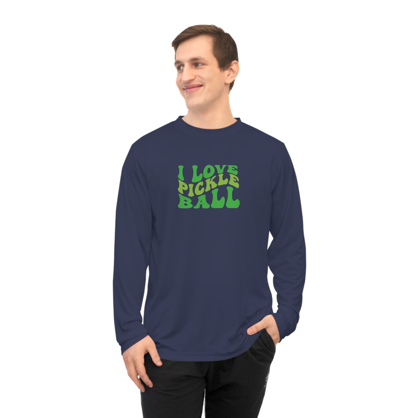 Men's Lightweight Pickleball Long Sleeves top - I Love Pickleball