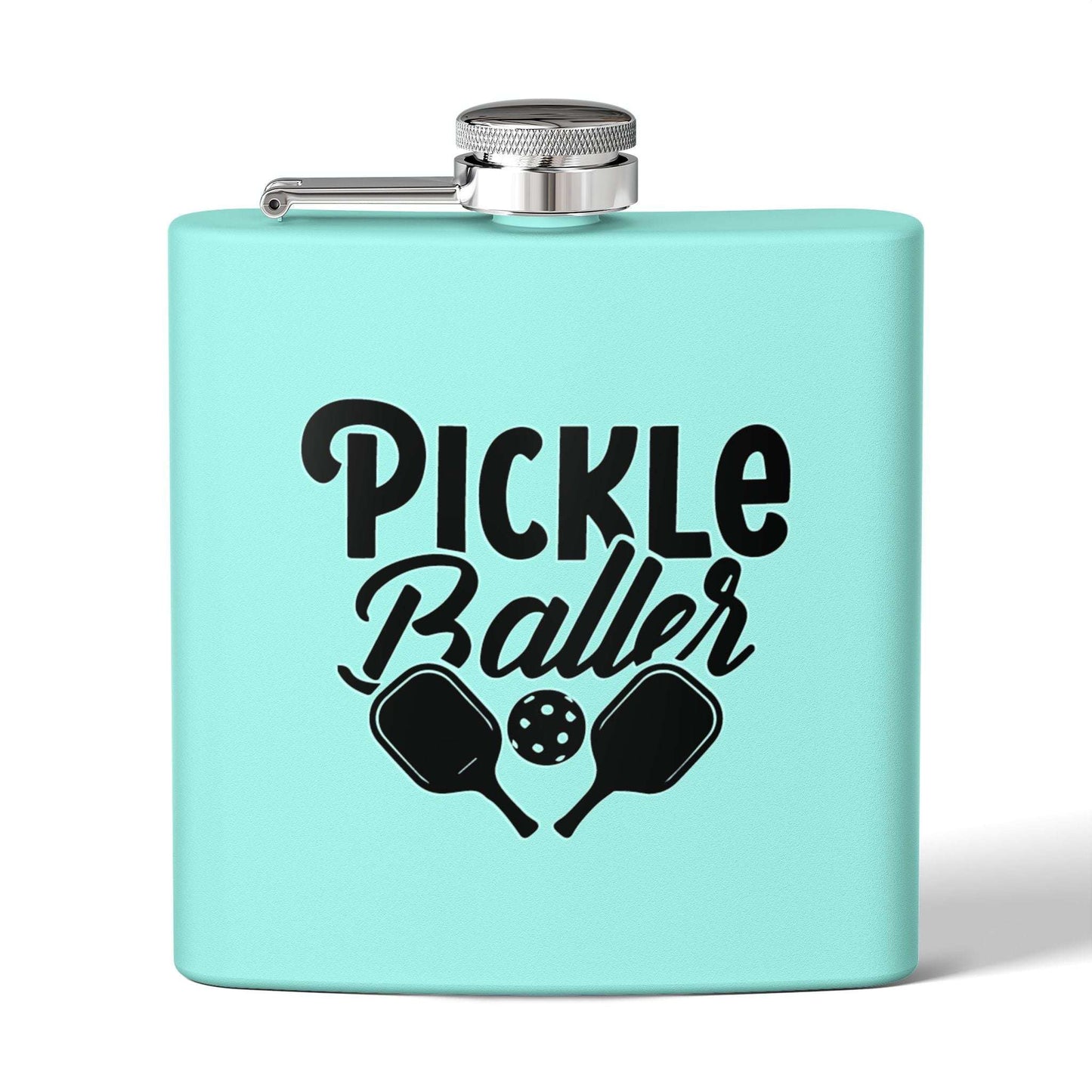 Pickleball Unique Flask - Pickleballer Teal