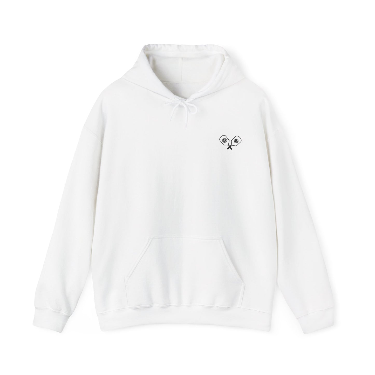 Women's Sporty Pickleball Hoodie - Pickleball Squad White