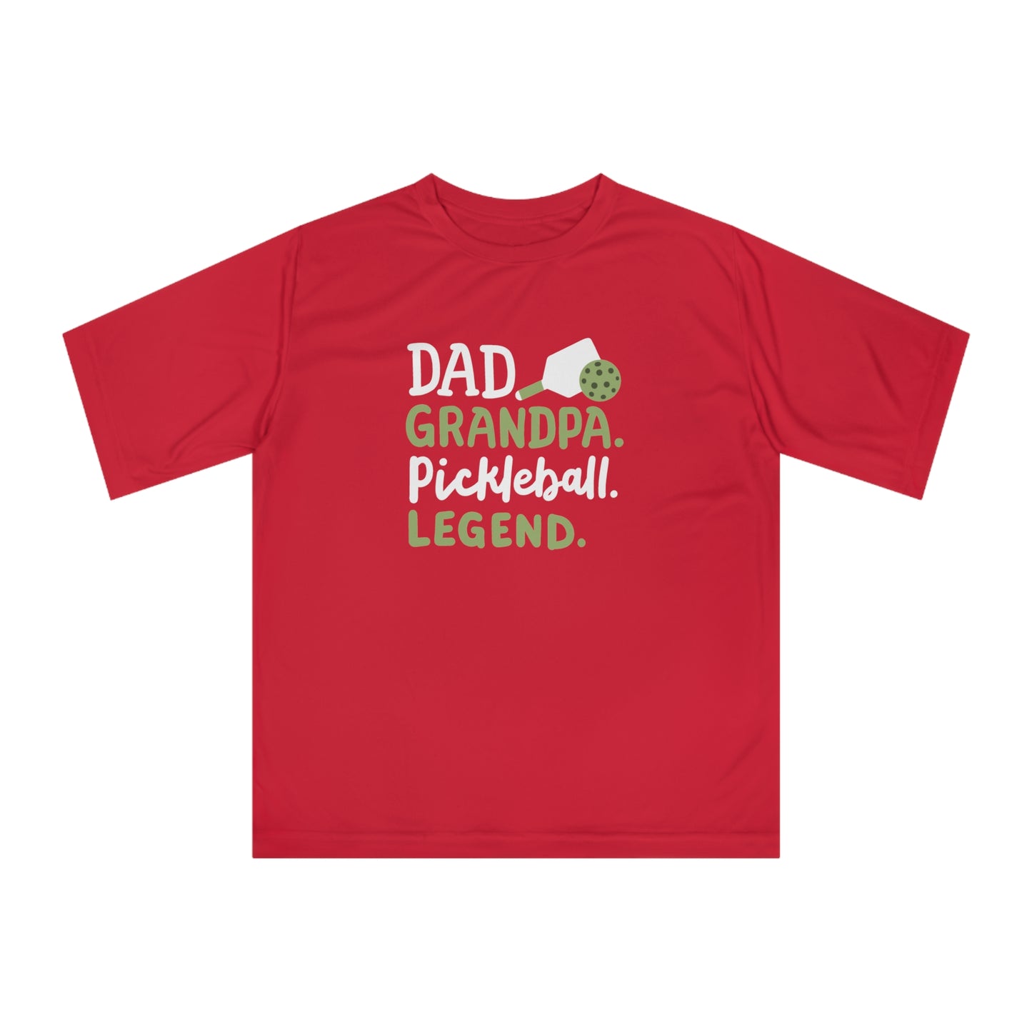 Men's Lightweight Pickleball T-shirt - Dad Grandpa Pickleball Legend Sport Red