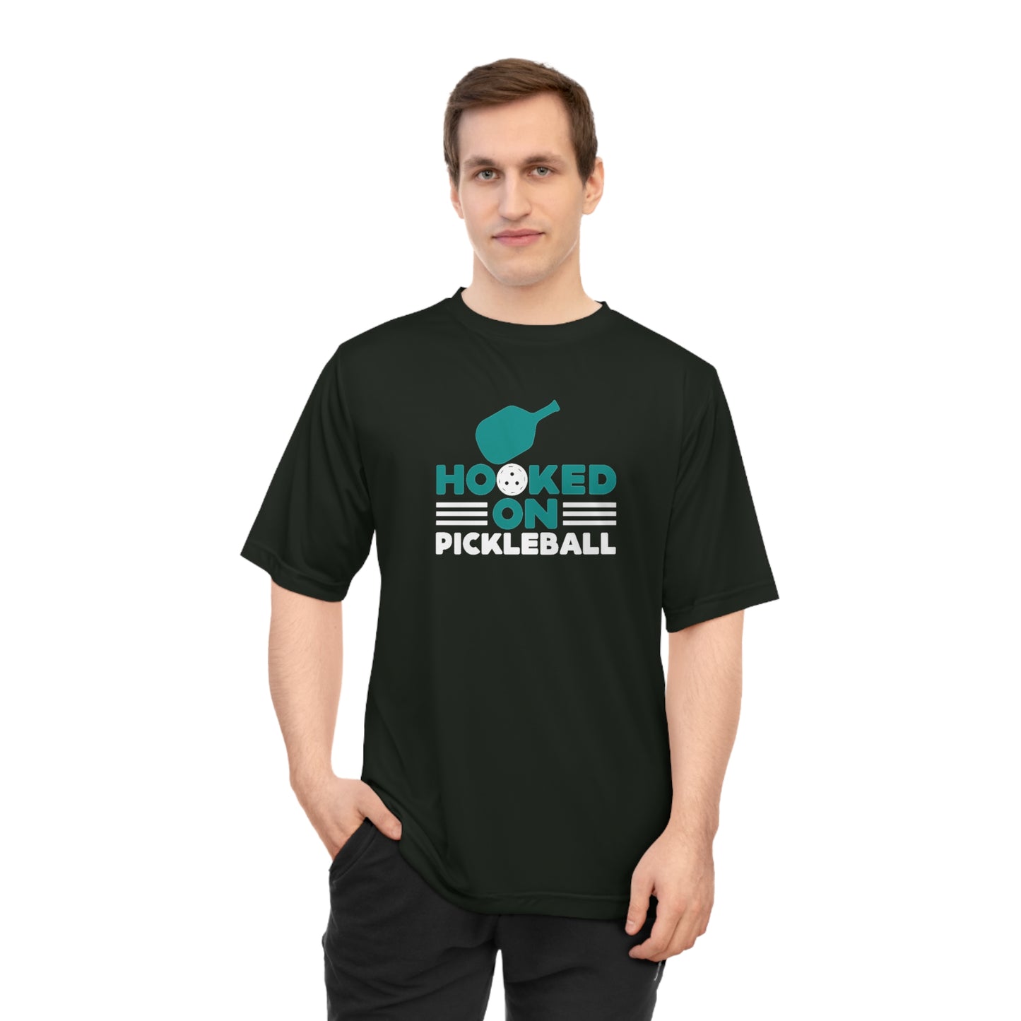Men's Energetic Pickleball T-shirt - Hooked on Pickleball