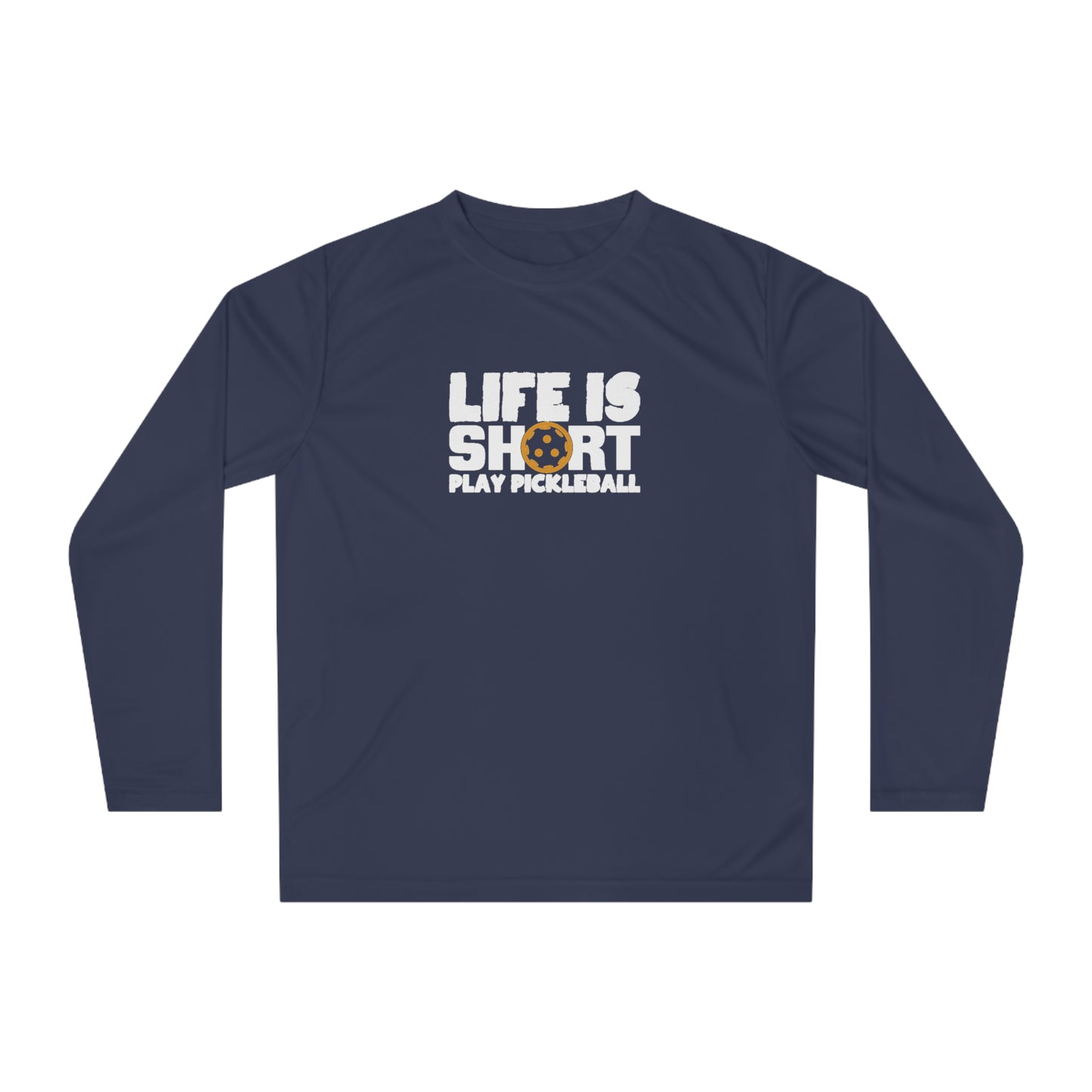 Men's Pickleball Long Sleeves top - Life Is Short Play Pickleball Navy