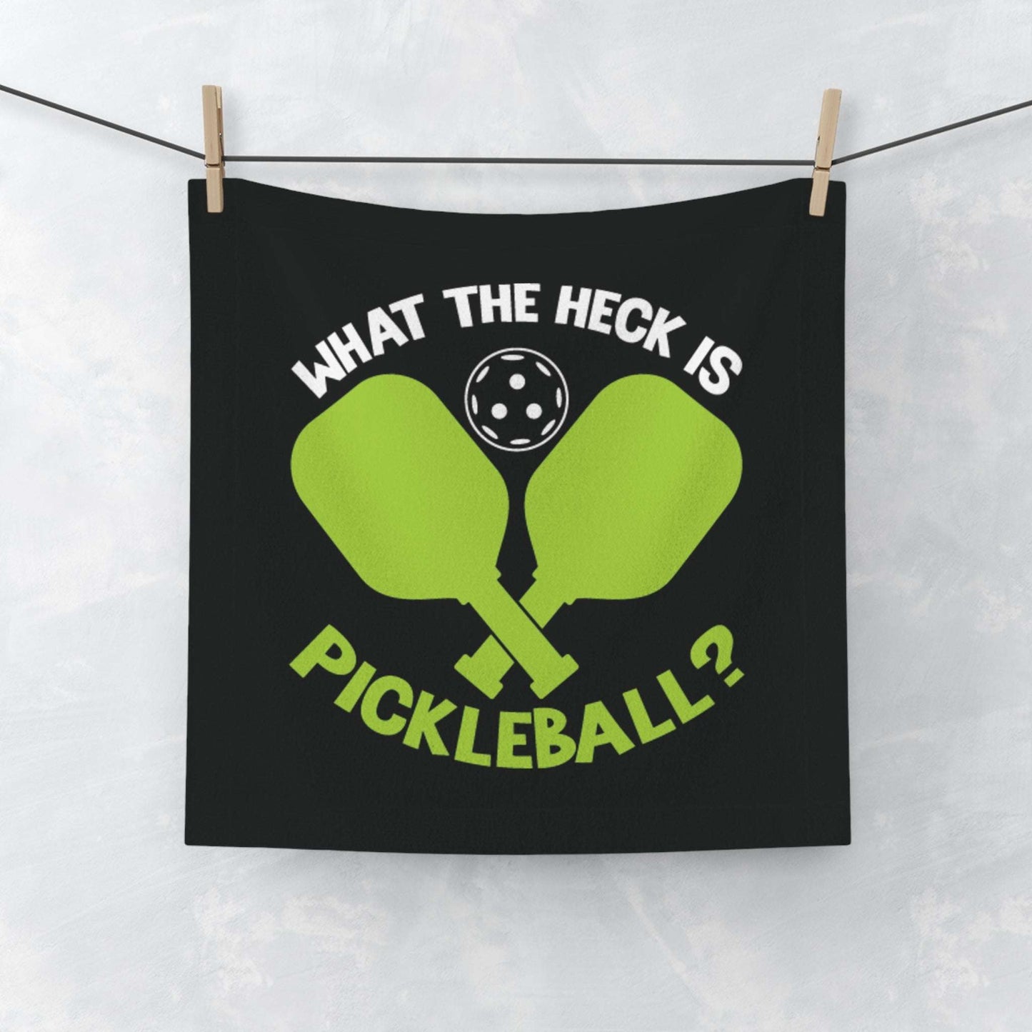 Pickleball Quirky Face Towel - What the Heck Is Pickleball?