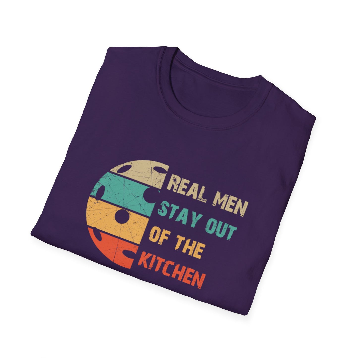Men's Cool Pickleball T-shirt - Real Men Stay Out Of The Kitchen Retro