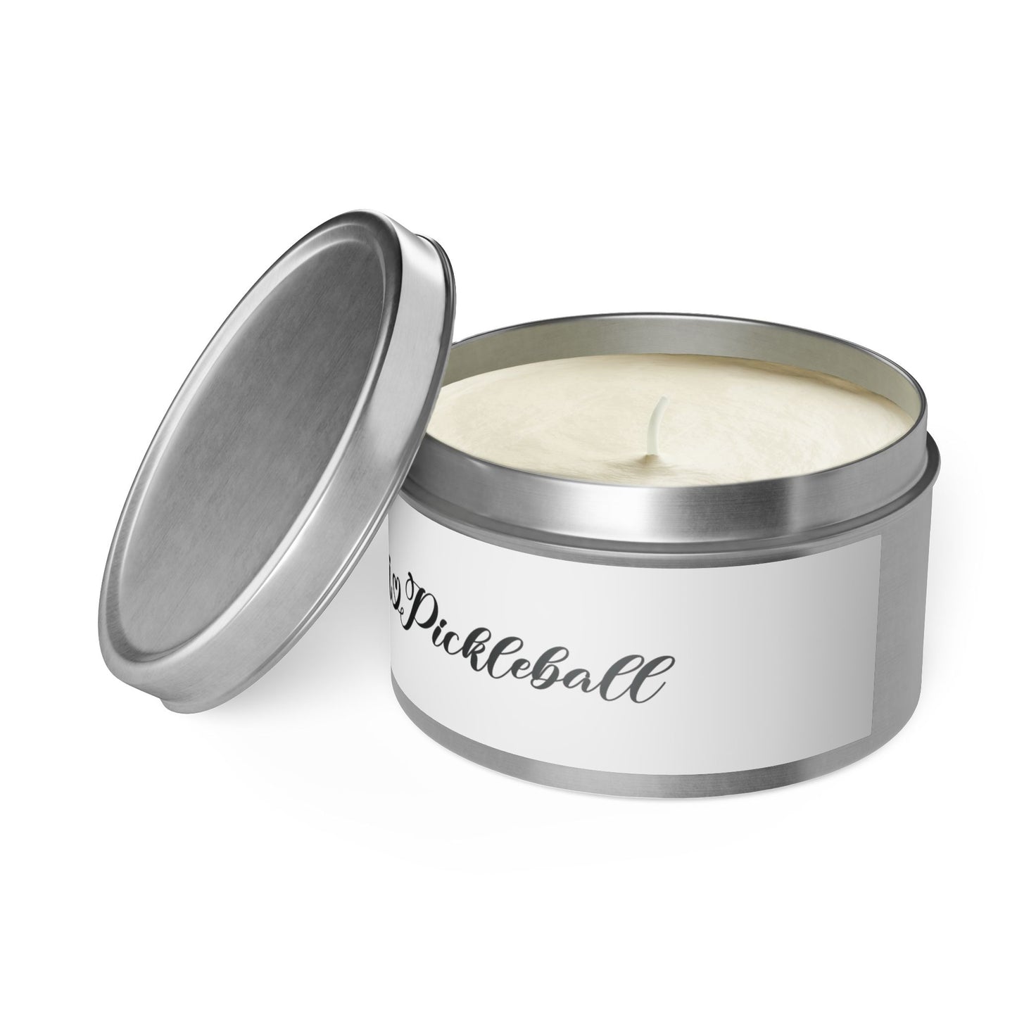 Pickleball Stylish Tin Can Candle - I Heart Pickleball