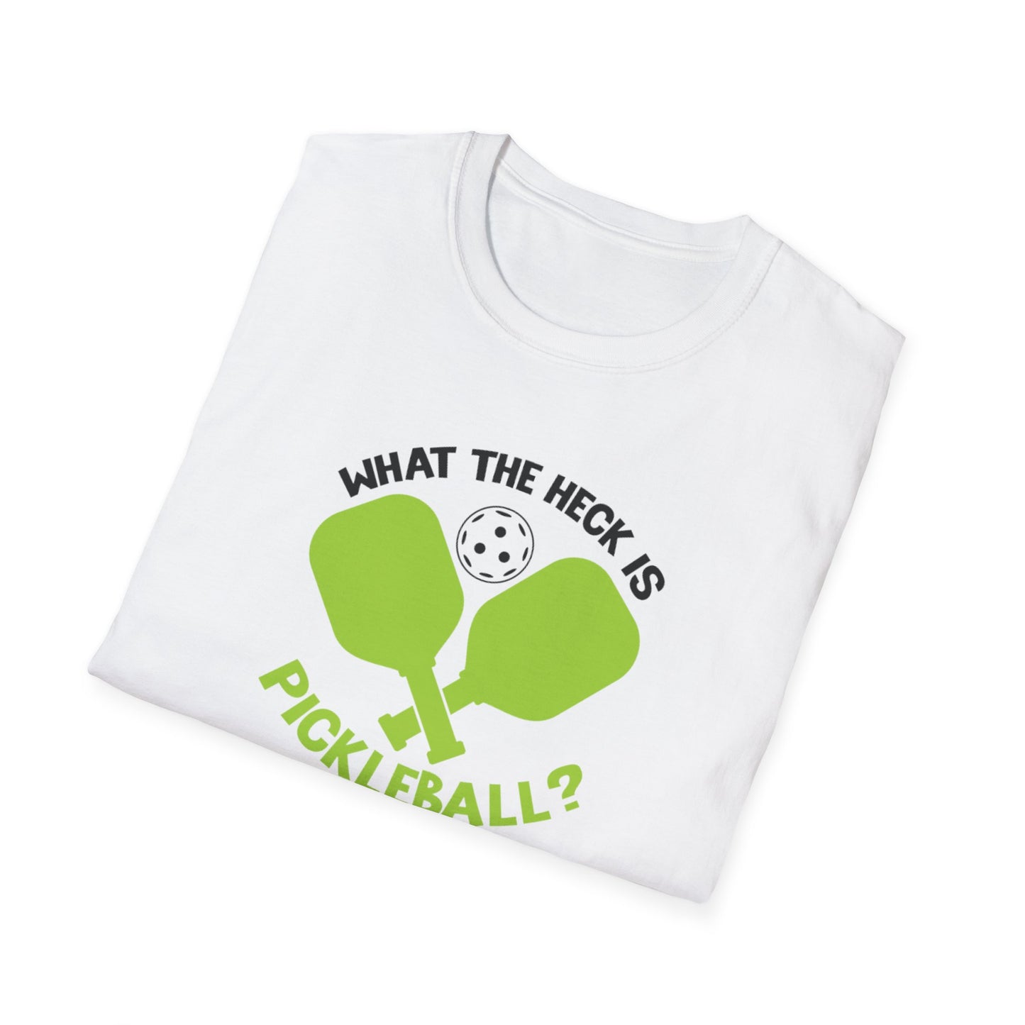 Men's Funny Pickleball T-shirt - What the Heck Is Pickleball?