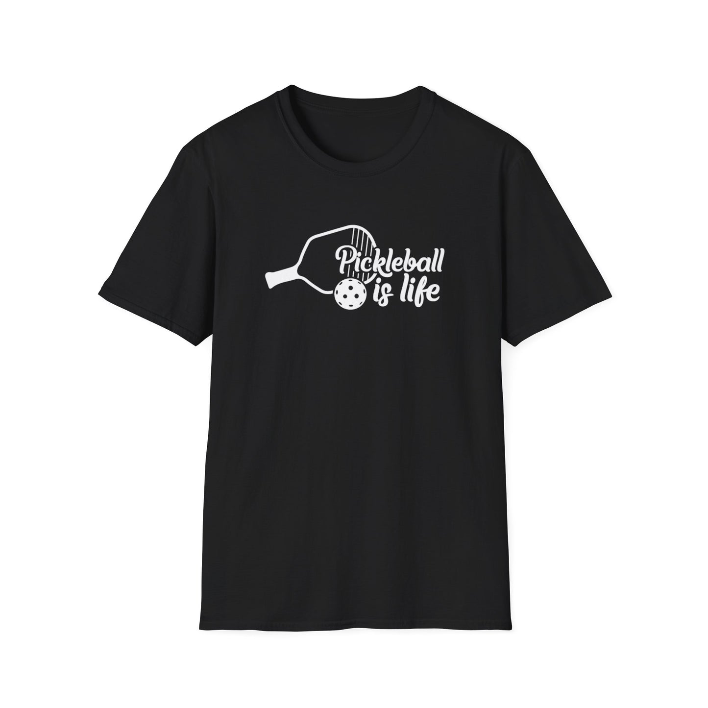 Women's Lightweight Pickleball T-shirt - Pickleball Is Life Black