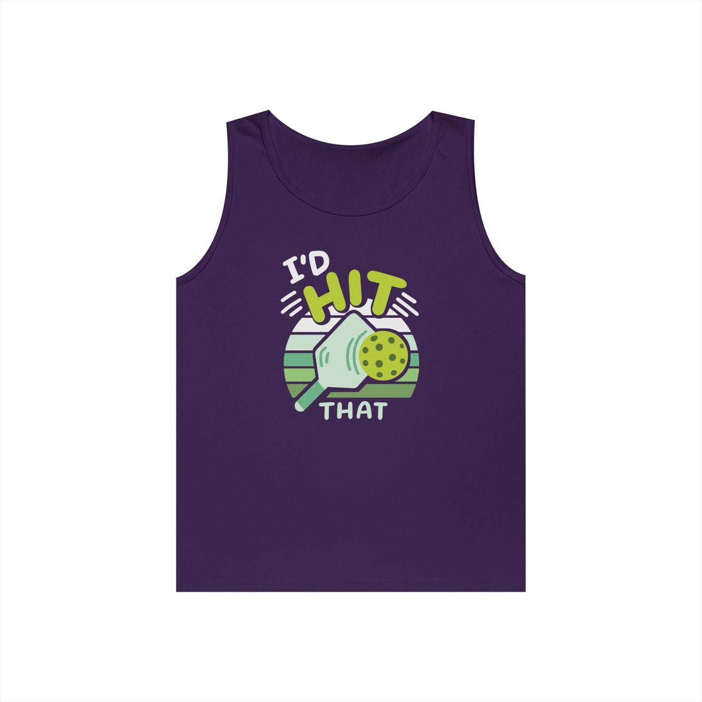 Women's Playful Pickleball Tank Top - I'd Hit That Purple