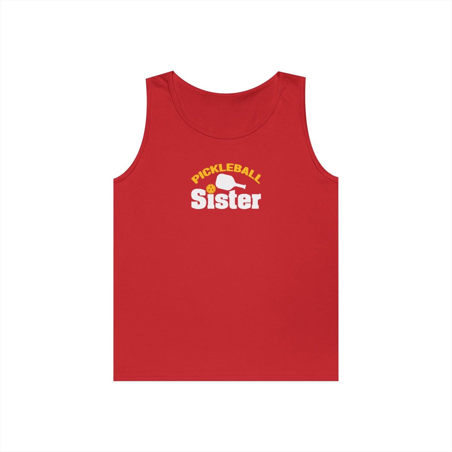 Women's Unique Pickleball Tank Top - Pickleball Sister Red