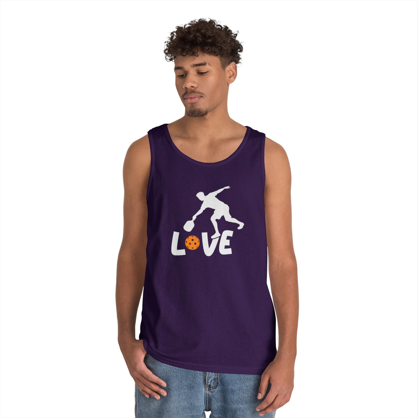 Men's Durable Pickleball Tank Top - Pickleball Player in Love