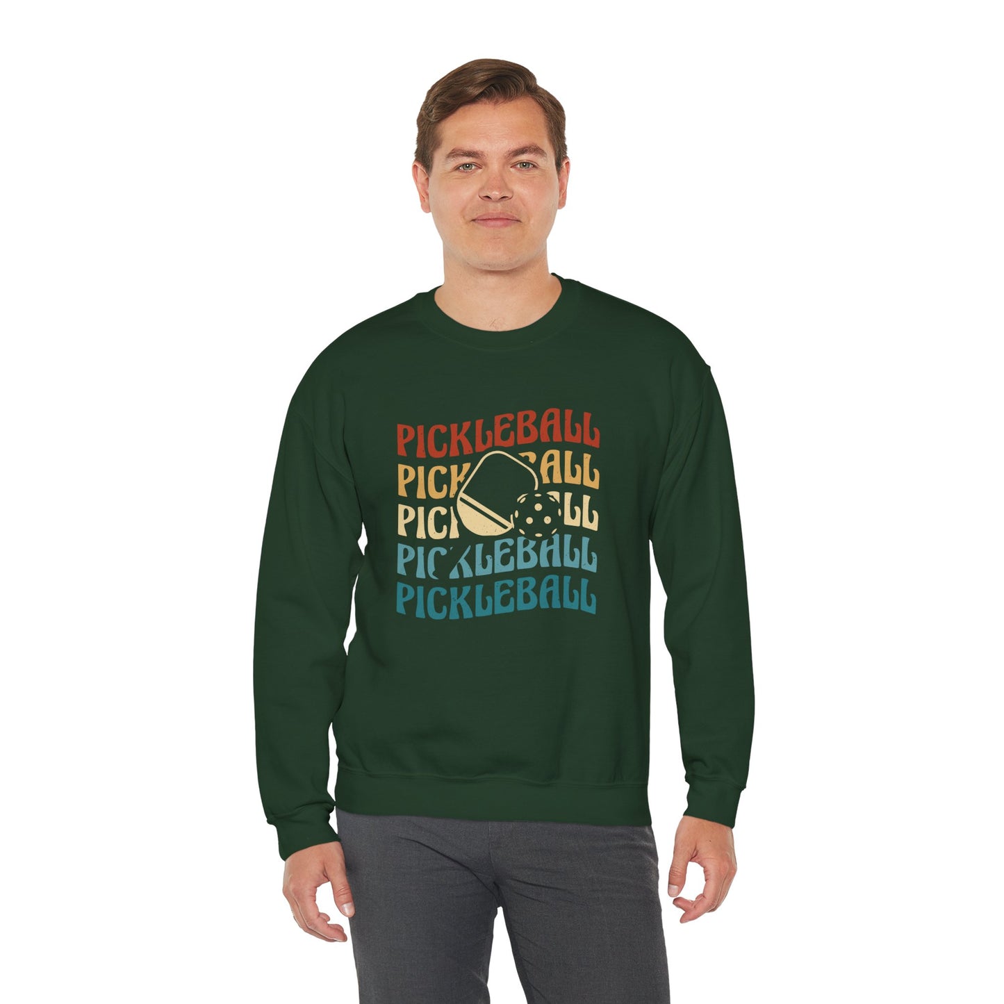Men's Playful Pickleball Sweatshirt - Pickleball Wave