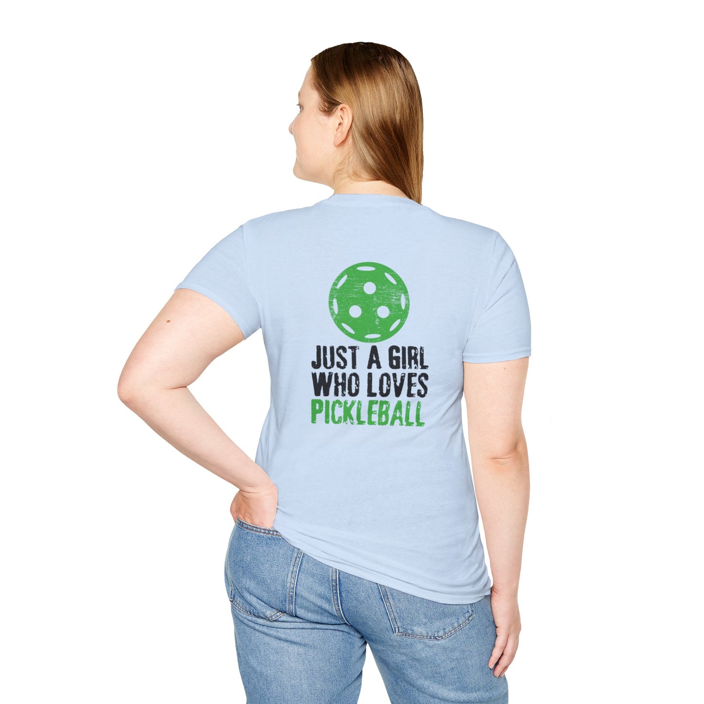 Women's Soft Pickleball T-shirt - Just a Girl Who Loves Pickleball