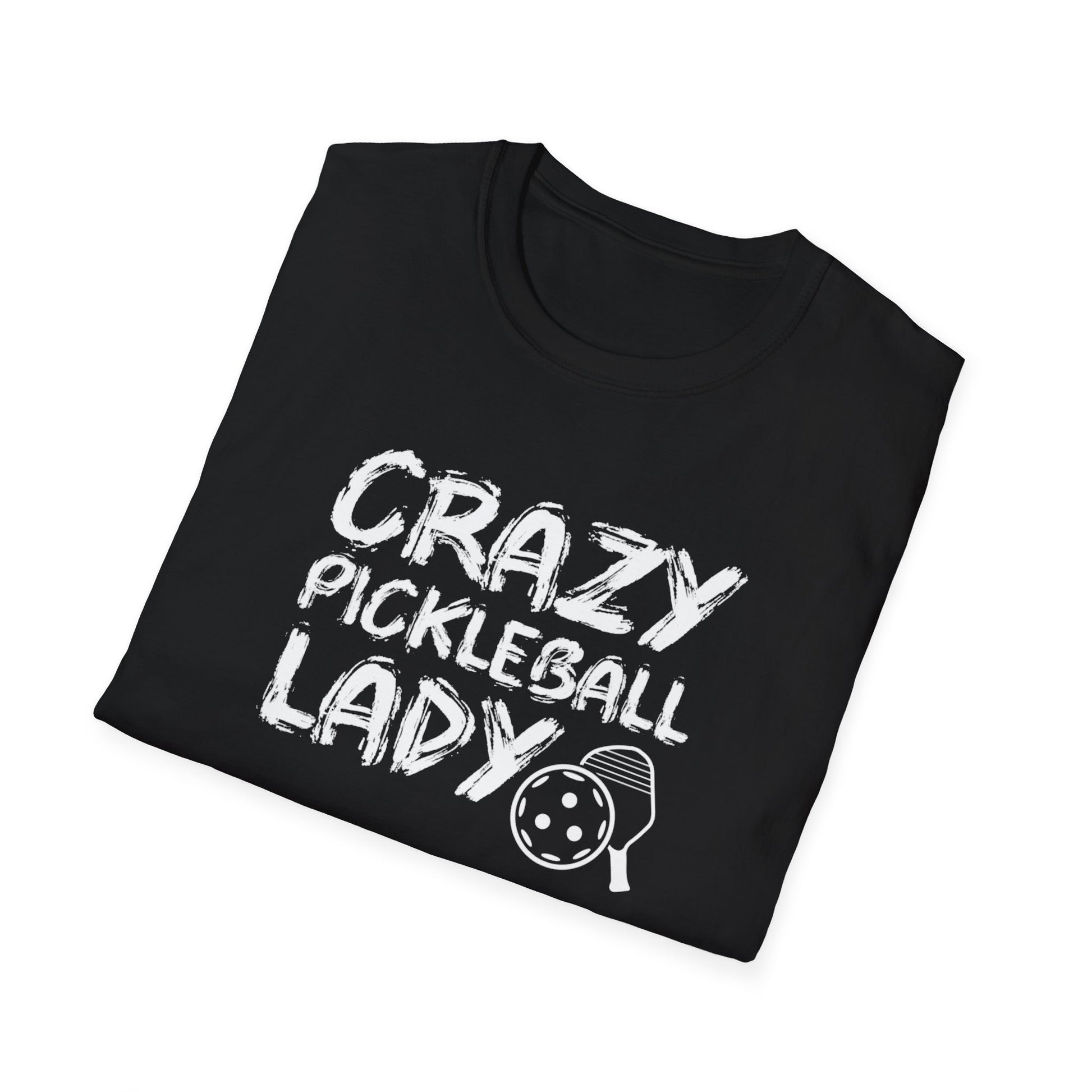 Women's Unique Pickleball T-shirt - Crazy Pickleball Lady