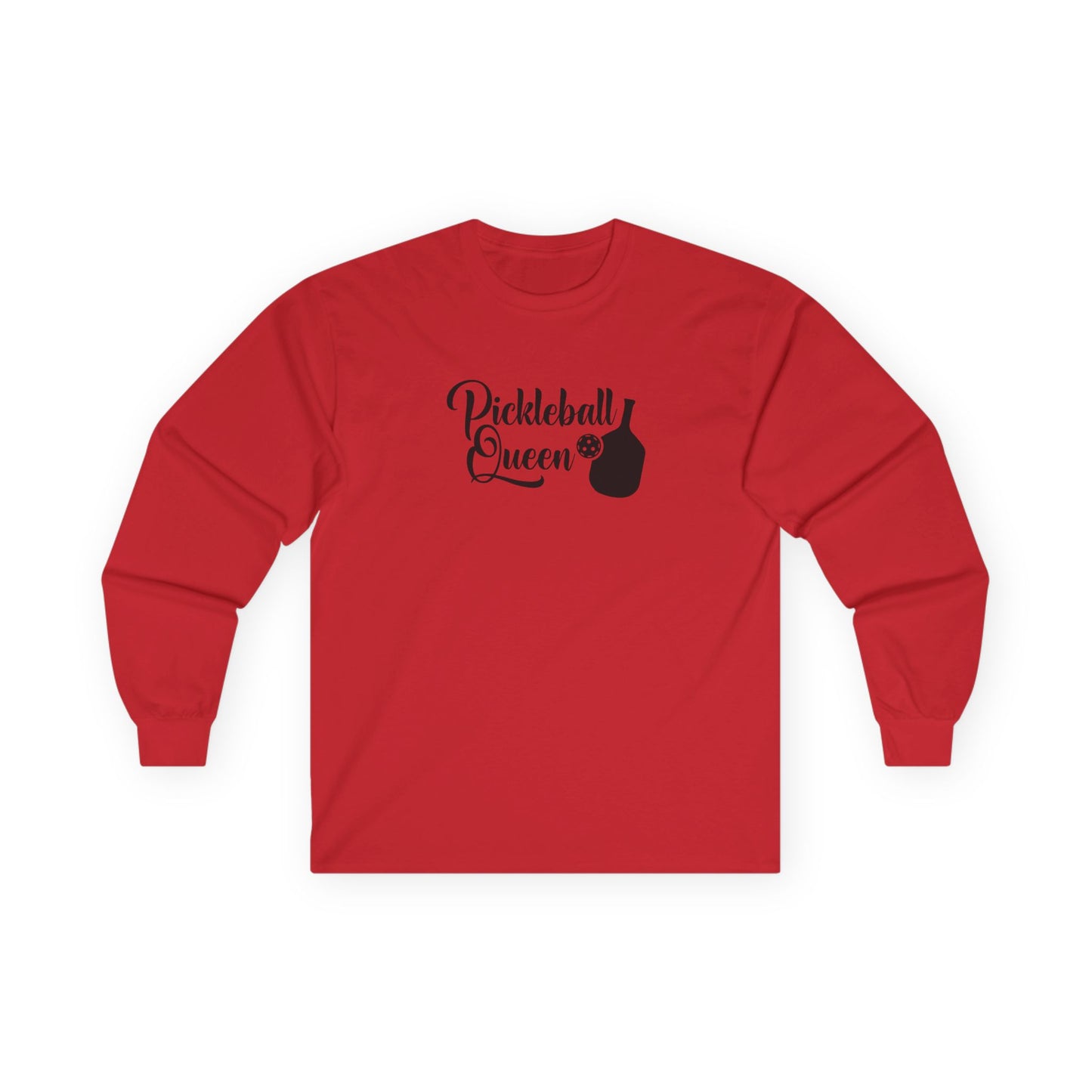Women's Durable Pickleball Long Sleeves top - Pickleball Queen Red