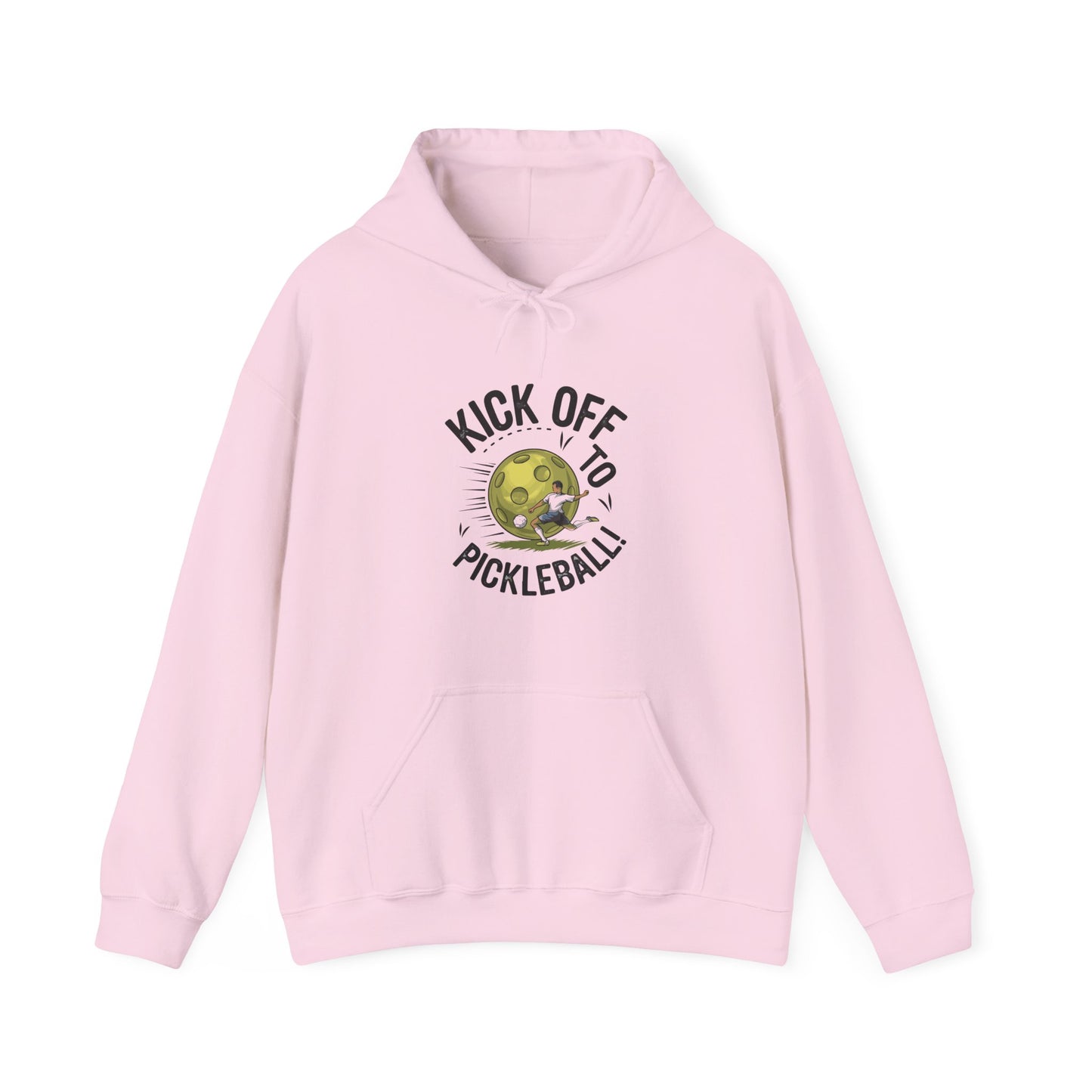Women's Comfy Pickleball Hoodie - Kick Off to Pickleball Pink