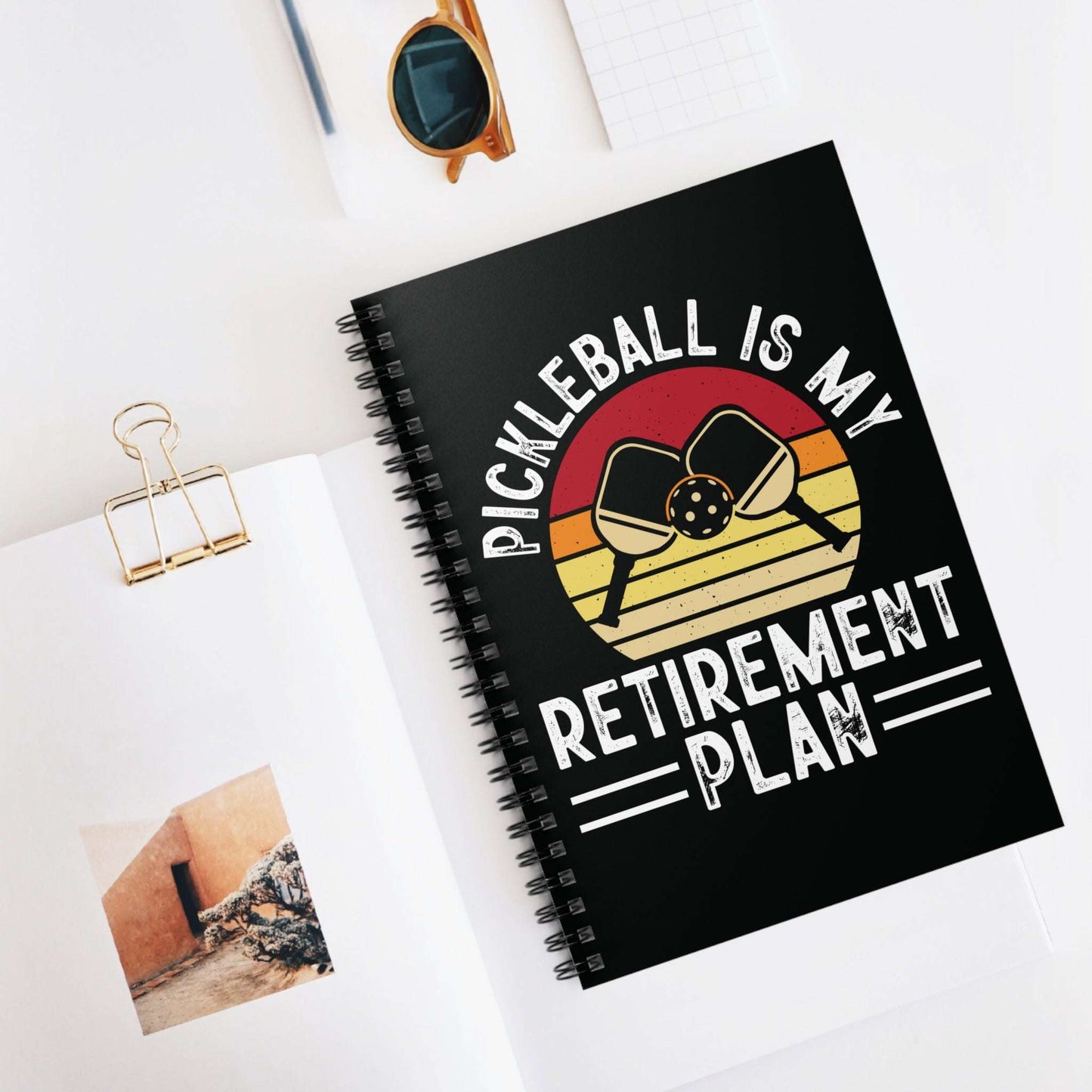 Pickleball Bold Notebook - Pickleball Is My Retirement Plan