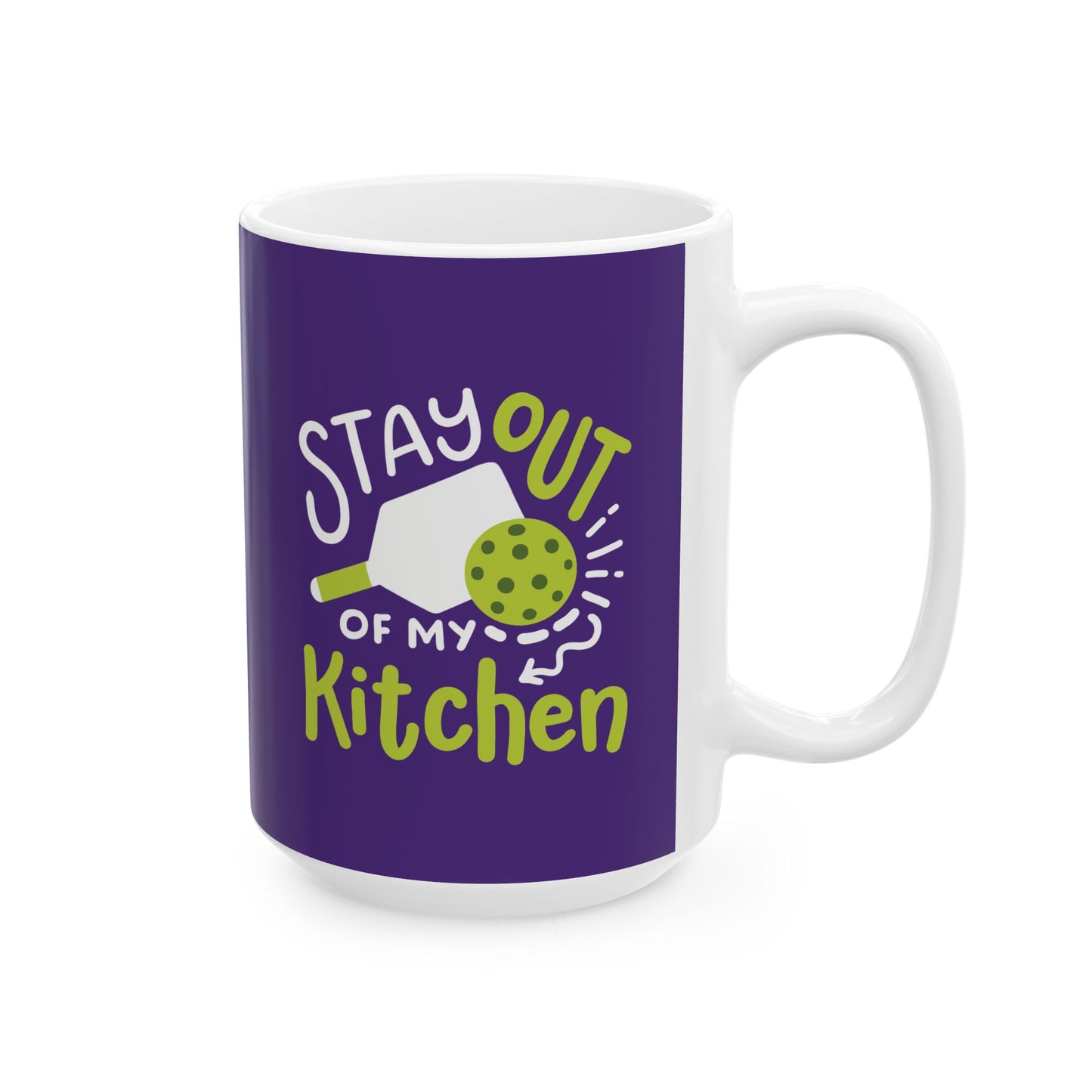 Pickleball Cute Mug - Stay Out of My Kitchen Purple