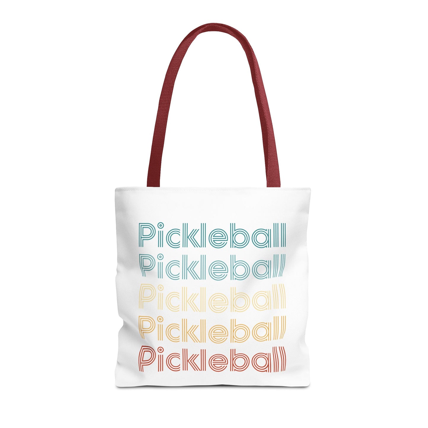 Pickleball Playful Tote Bag - Pickleball Repeat Red