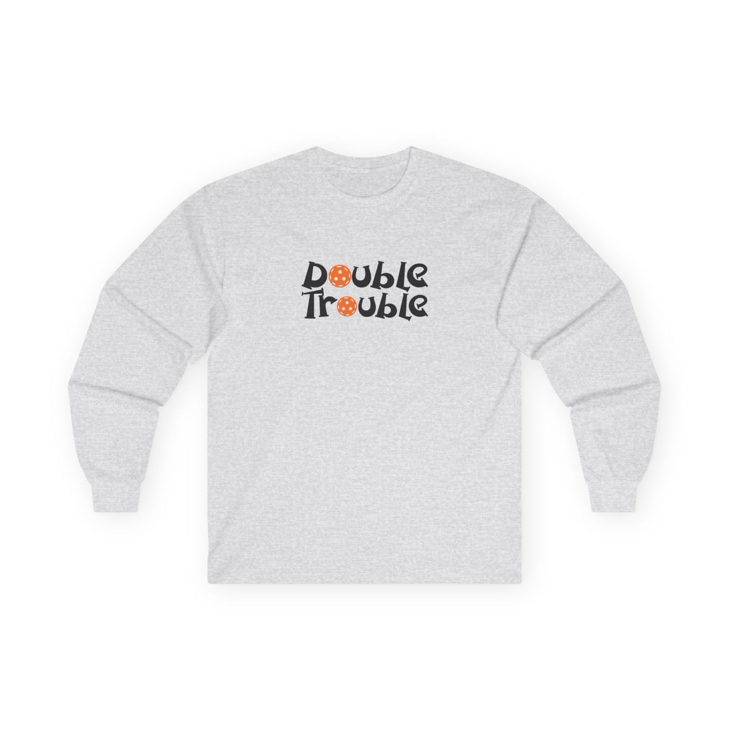 Men's Playful Pickleball Long Sleeves top - Double Trouble Gray