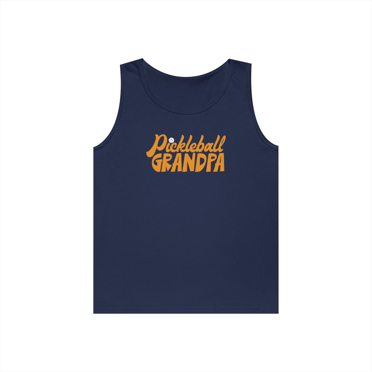 Men's Unique Pickleball Tank Top - Pickleball Grandpa Navy