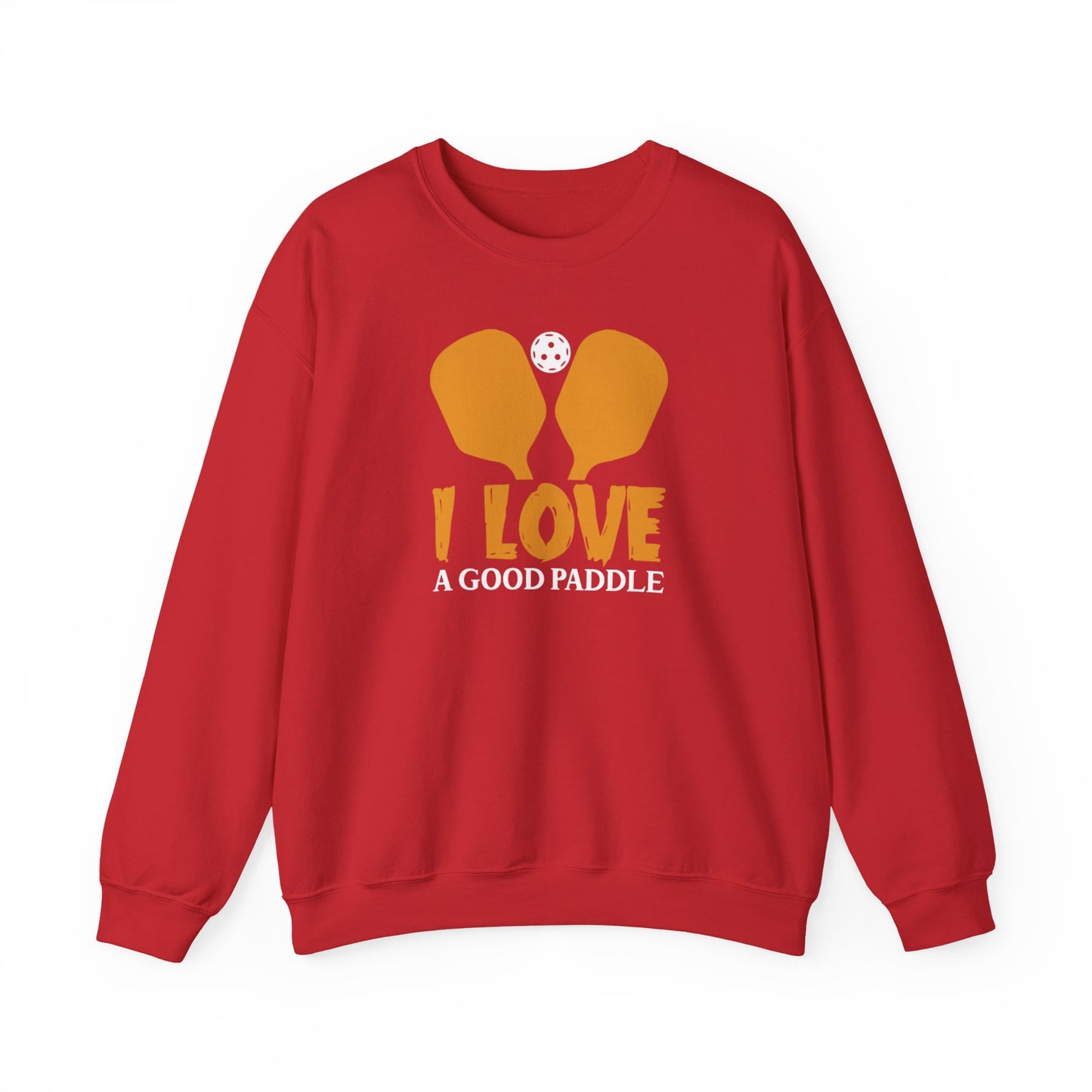 Men's Funny Pickleball Sweatshirt - I Love a Good Paddle Red