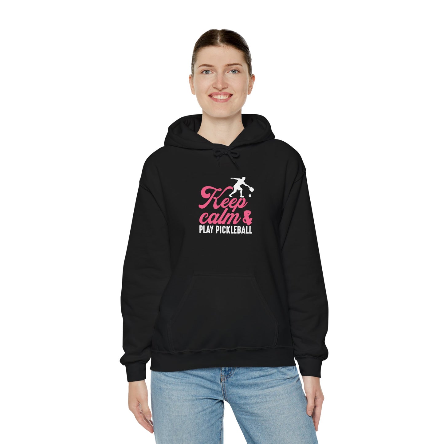 Women's Playful Pickleball Hoodie - Keep Calm & Play Pickleball