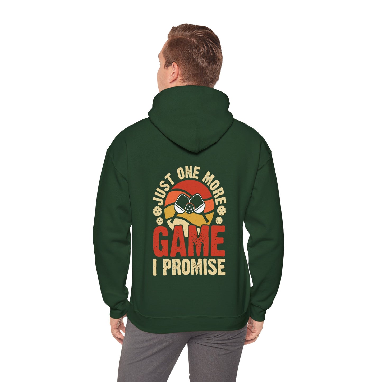 Men's Funny Pickleball Hoodie - Just One More Game I Promise