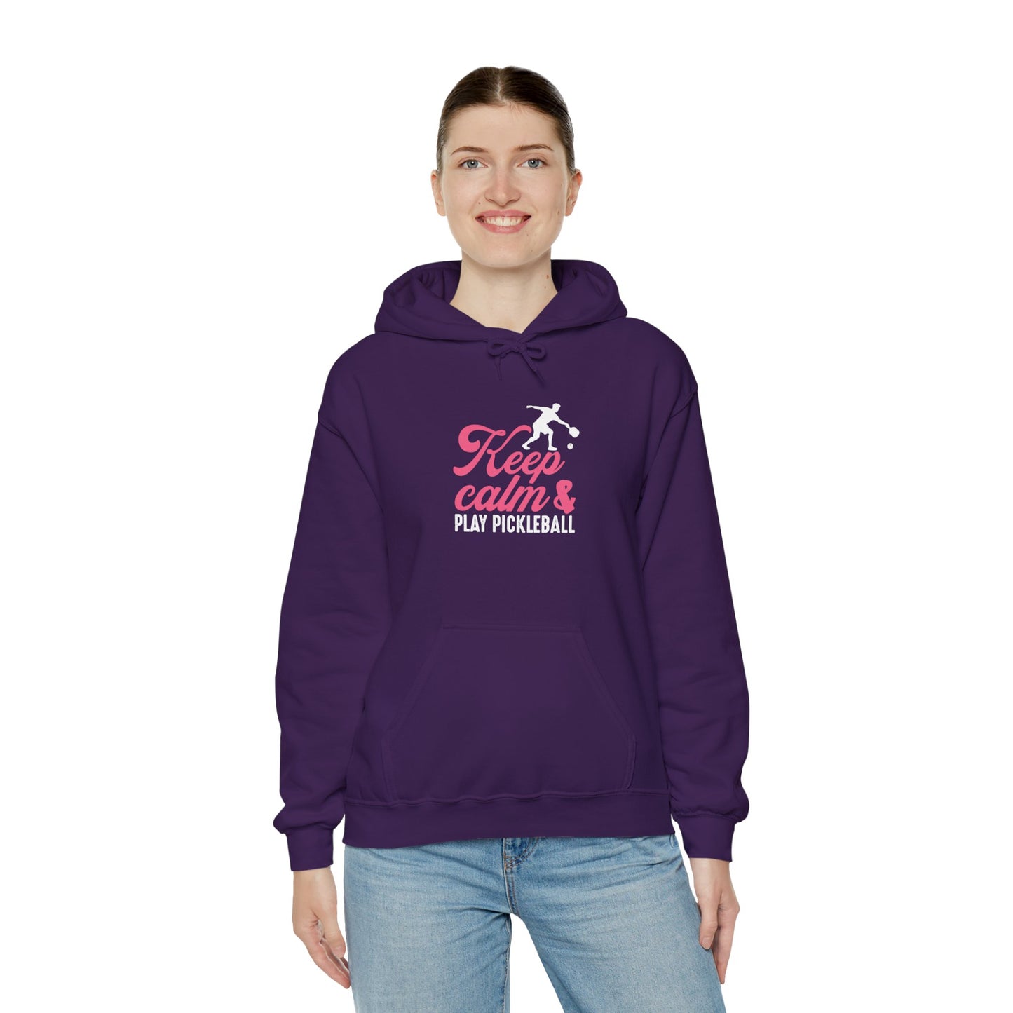 Women's Playful Pickleball Hoodie - Keep Calm & Play Pickleball